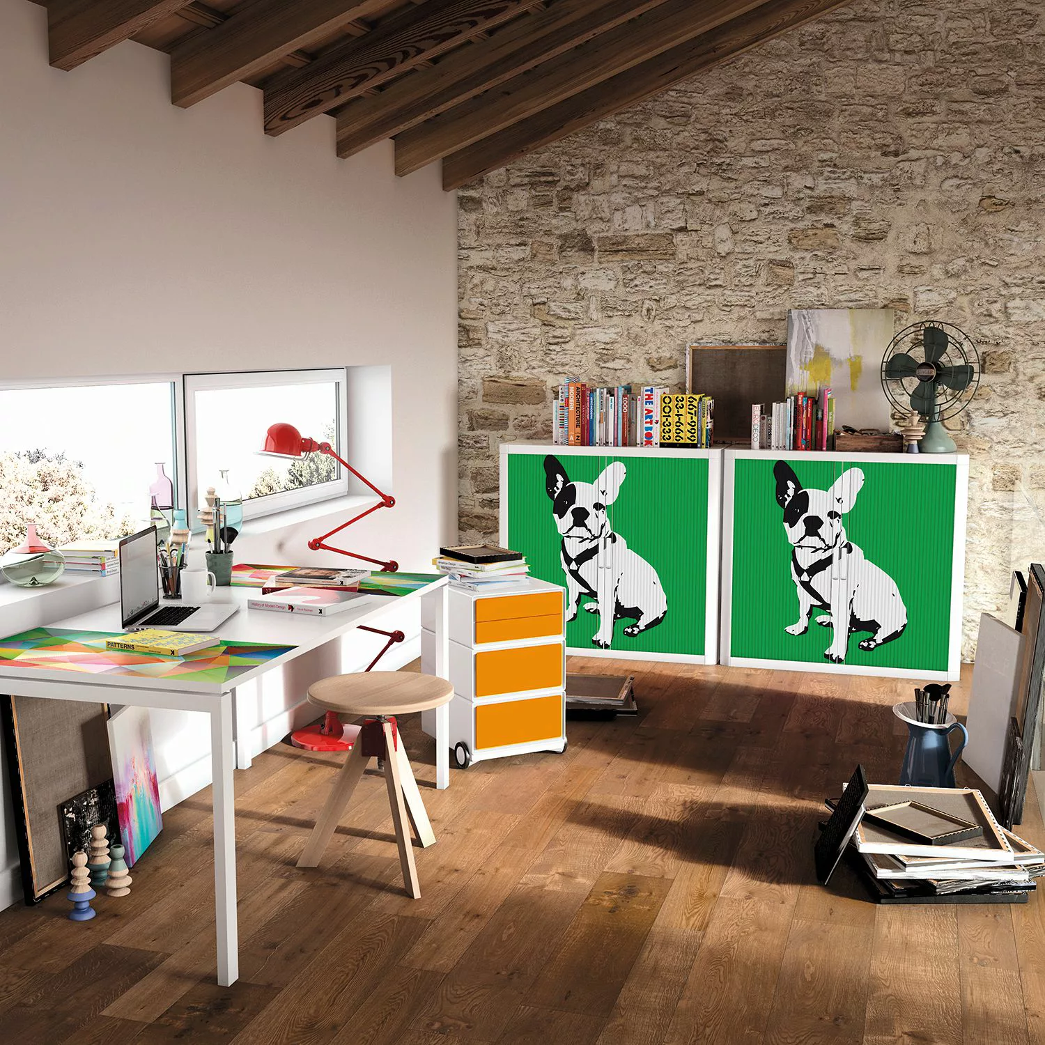 home24 Rollladenschrank easyOffice Pop Art Dog günstig online kaufen