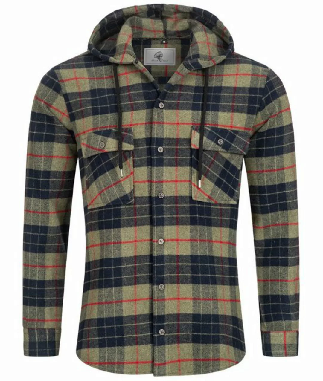 Rock Creek Flanellhemd Herren Hemd Flanellhemd mit Kapuze H-255 günstig online kaufen