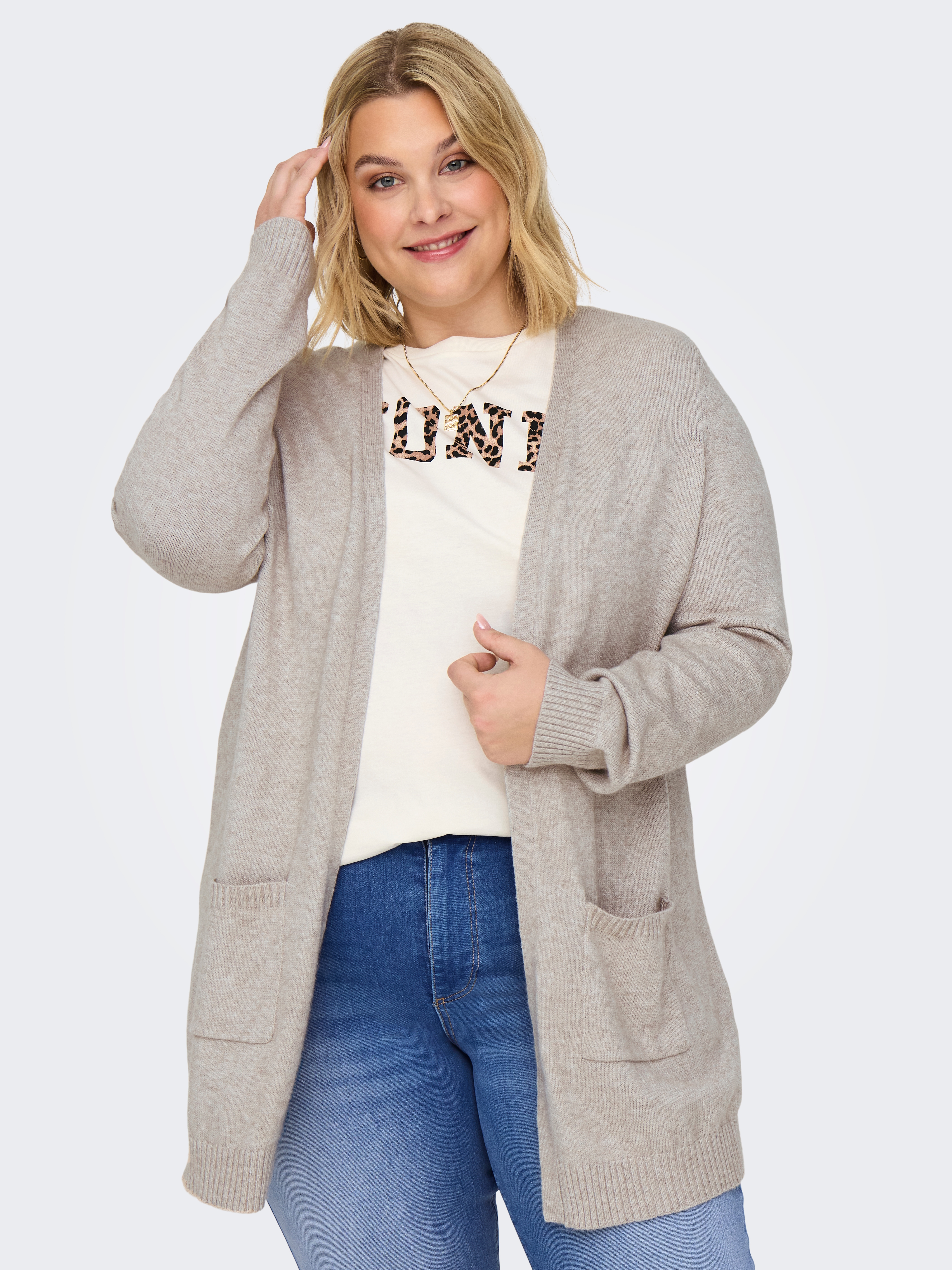 ONLY CARMAKOMA Strickjacke "CARESLY L/S OPEN CARDIGAN NOOS KNT" günstig online kaufen