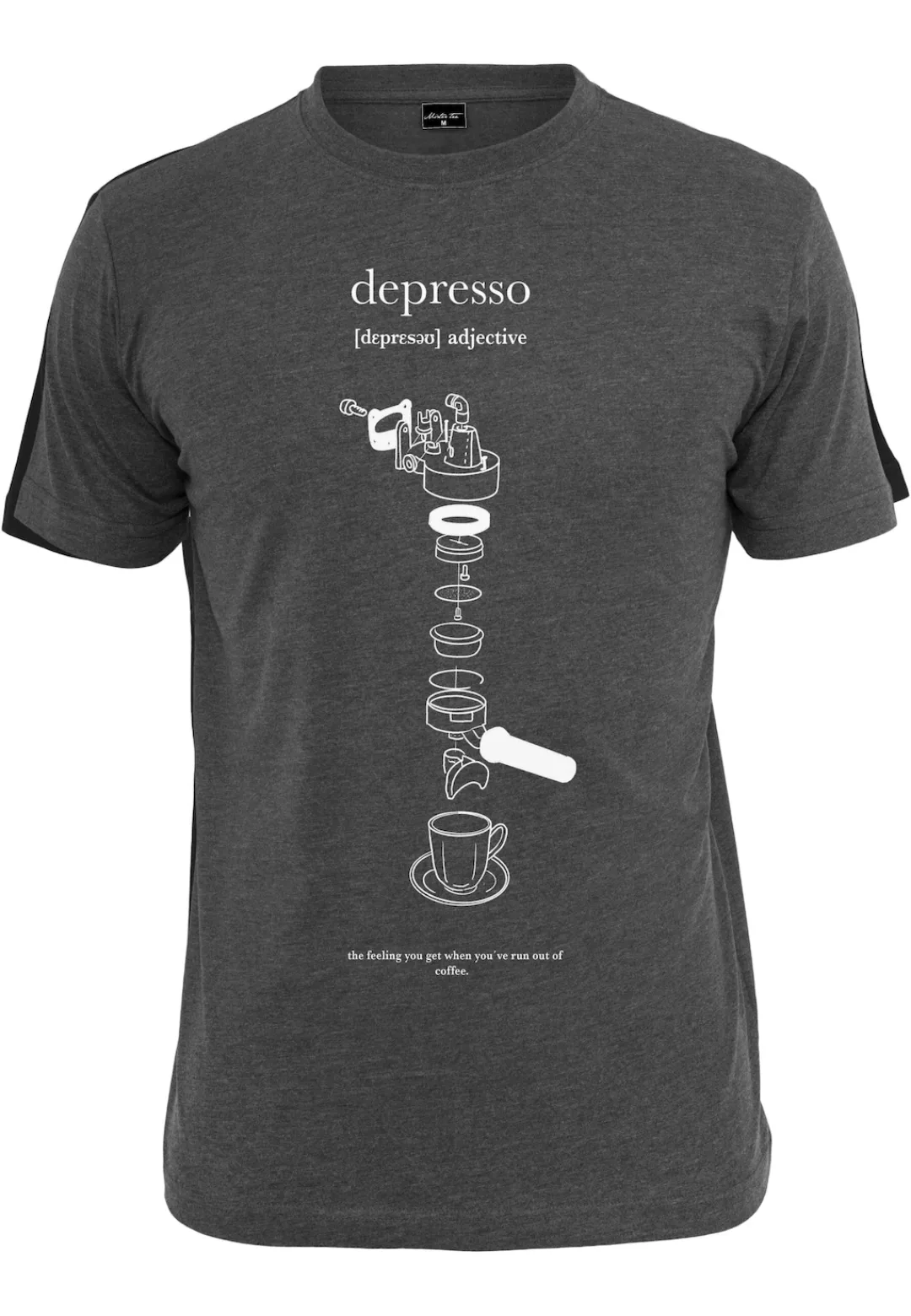 MisterTee Kurzarmshirt "MisterTee Herren Depresso Tee", (1 tlg.) günstig online kaufen