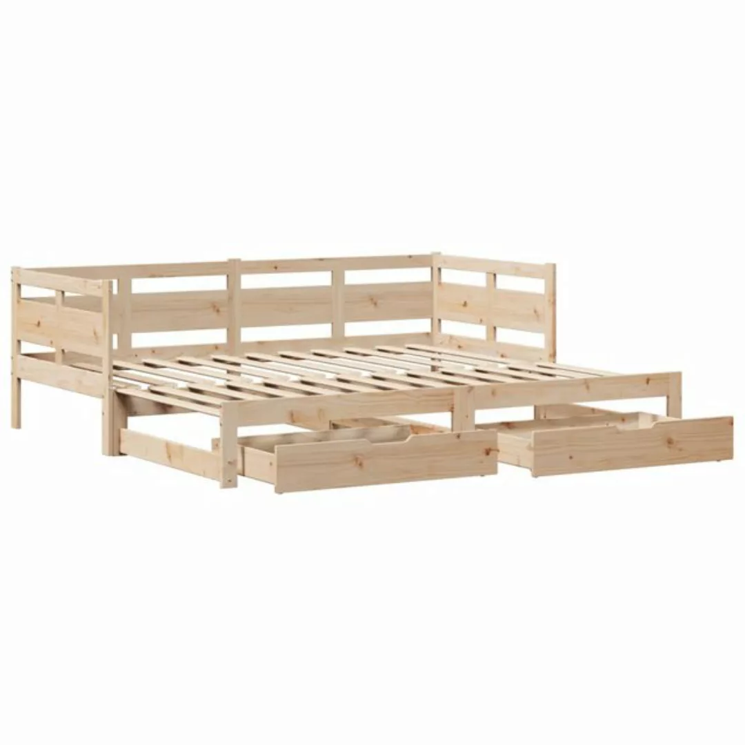 vidaXL Bett Tagesbett Ausziehbar mit Schubladen 90x190 cm Massivholz Kiefer günstig online kaufen