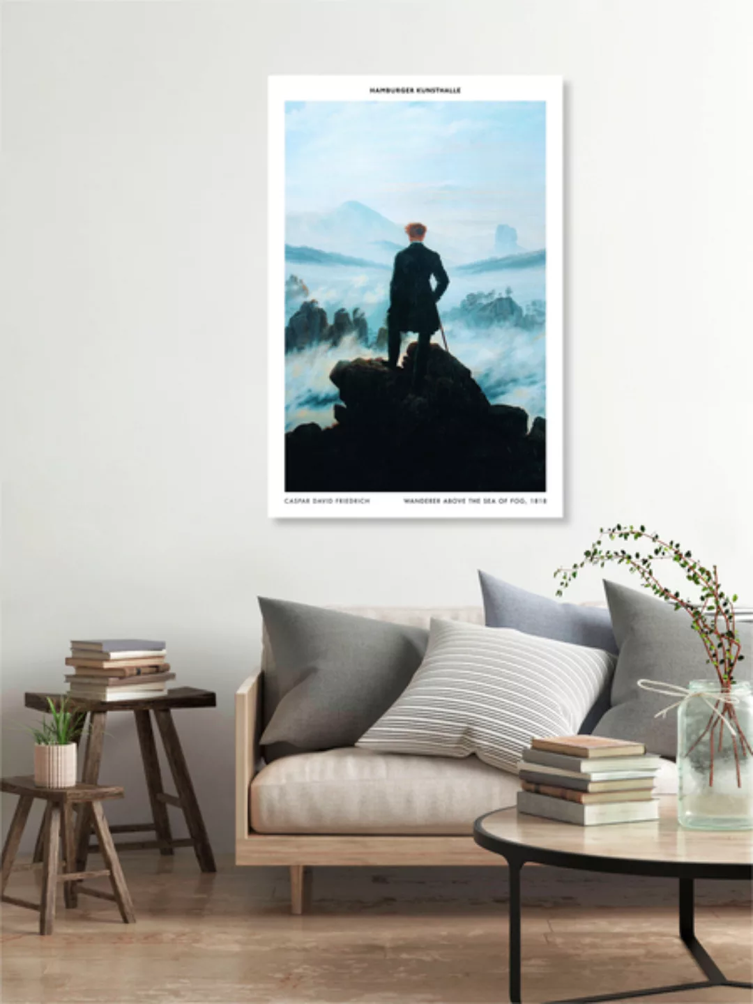 Poster / Leinwandbild - Caspar David Friedrich - Der Wanderer Über Dem Nebe günstig online kaufen