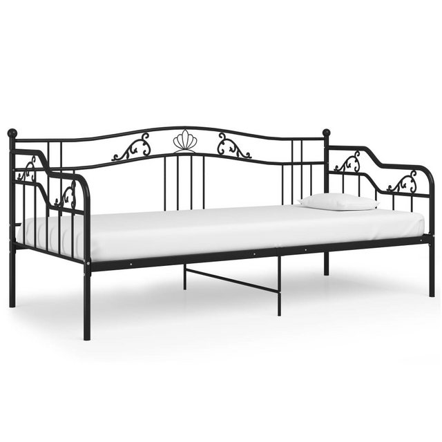 furnicato Bett Schlafsofa Bettgestell Schwarz Metall 90x200 cm günstig online kaufen