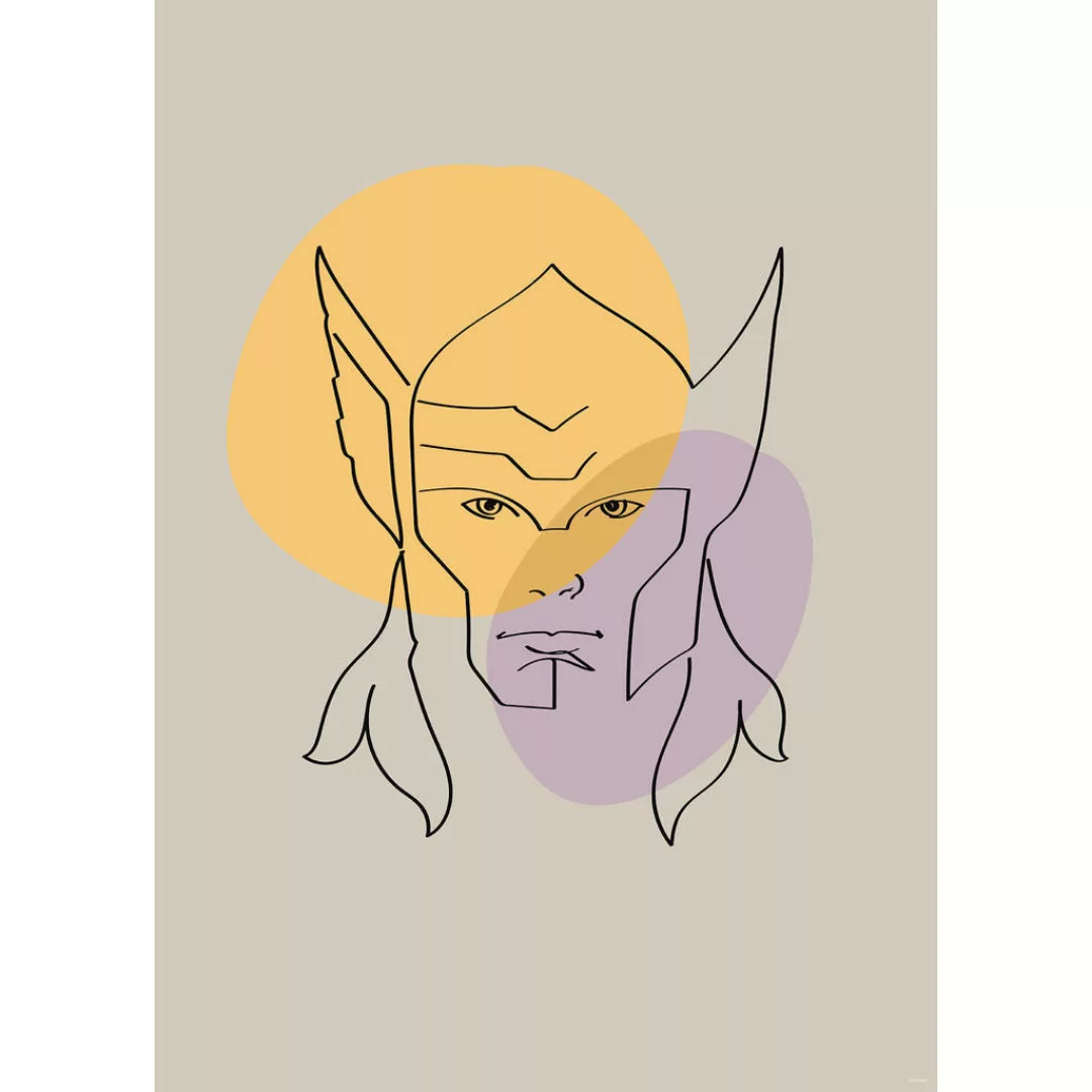 Komar Wandbild Soulful Sanctuary Thor Head Disney B/L: ca. 50x70 cm günstig online kaufen