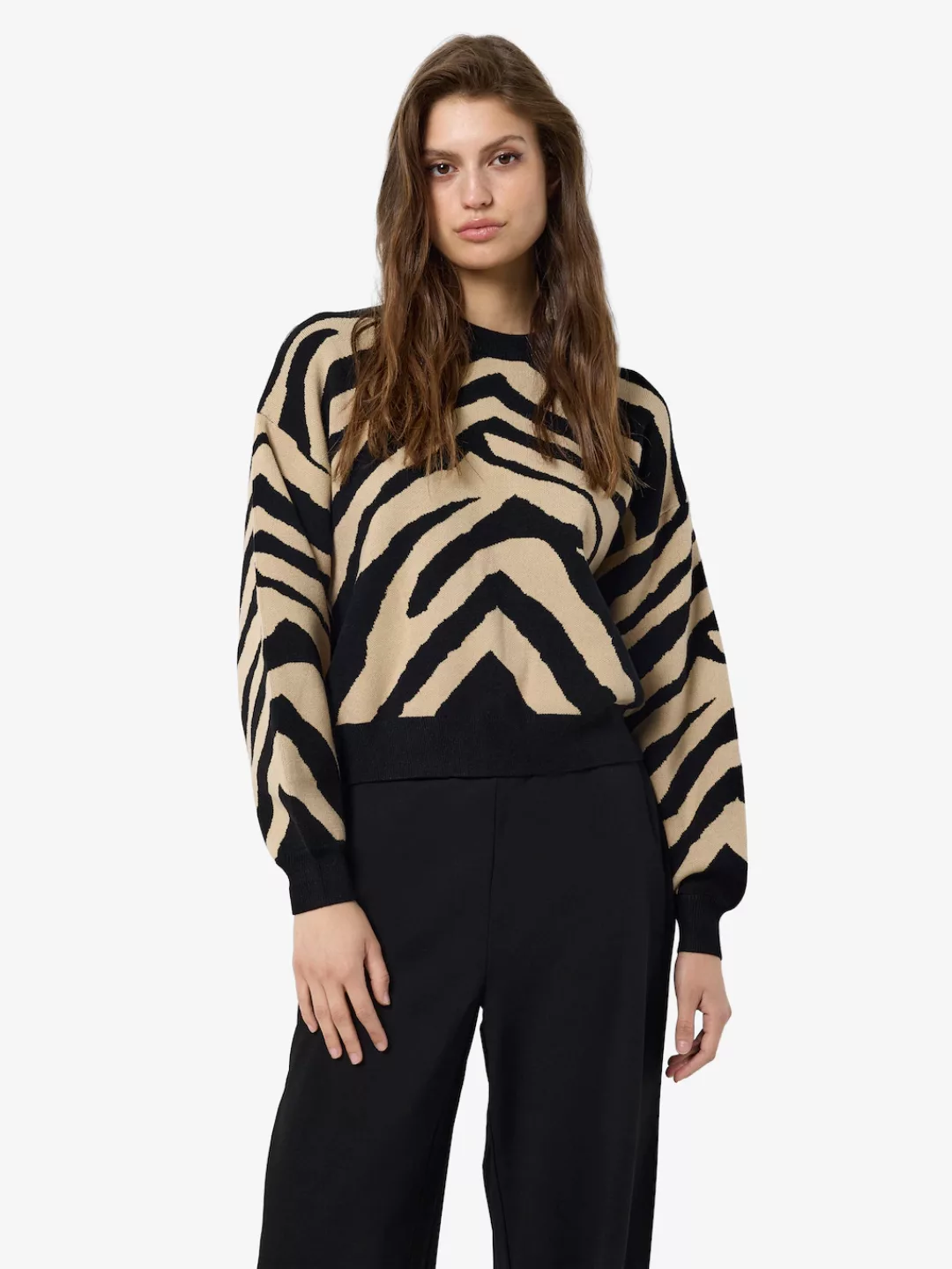 Noisy may Strickpullover "NMCHARLOTT L/S O-NECK KNIT FWD NOOS" günstig online kaufen