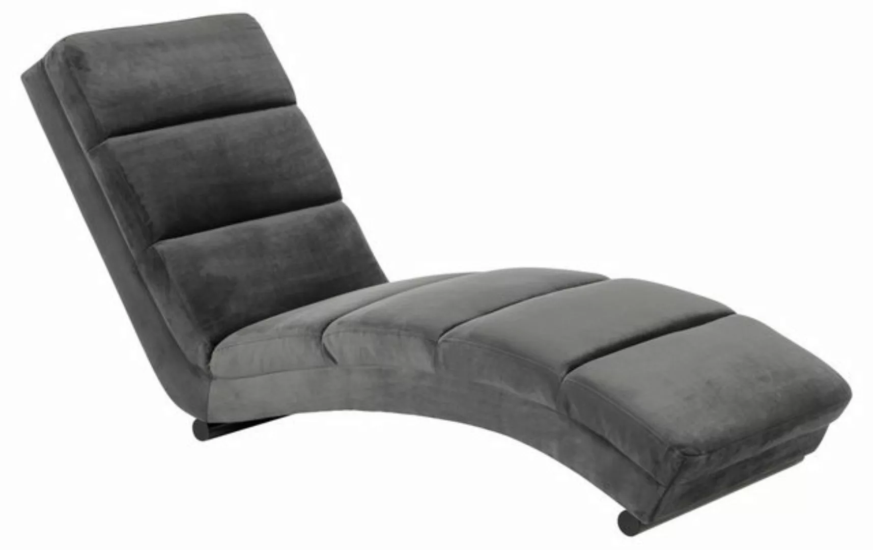 freiraum Chaiselongue Slinky, in Grau, Polyester, Stahl - 60x82x170cm (BxHx günstig online kaufen