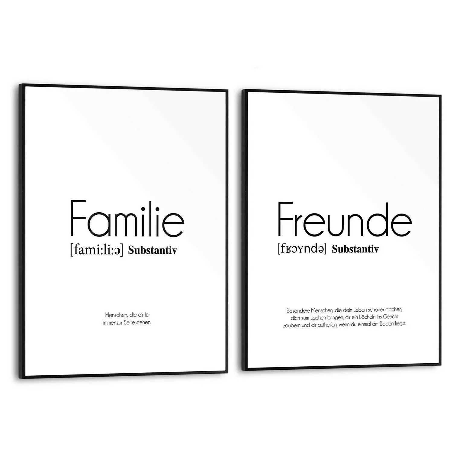 Reinders! Wandbild »Familie Text - Modern - Freunde«, (2 St.) günstig online kaufen