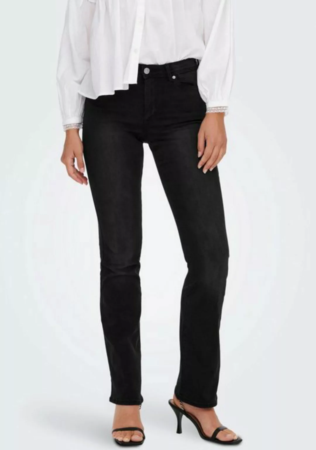 Only Damen Jeans ONLWAUW BJ1097 Flared Fit - Schwarz - Washed Black günstig online kaufen