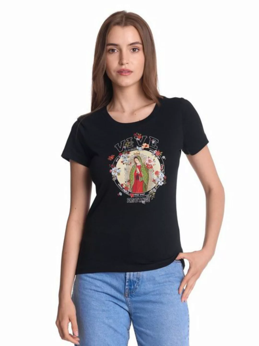 Vive Maria College Maria Damen T-Shirt schwarz günstig online kaufen