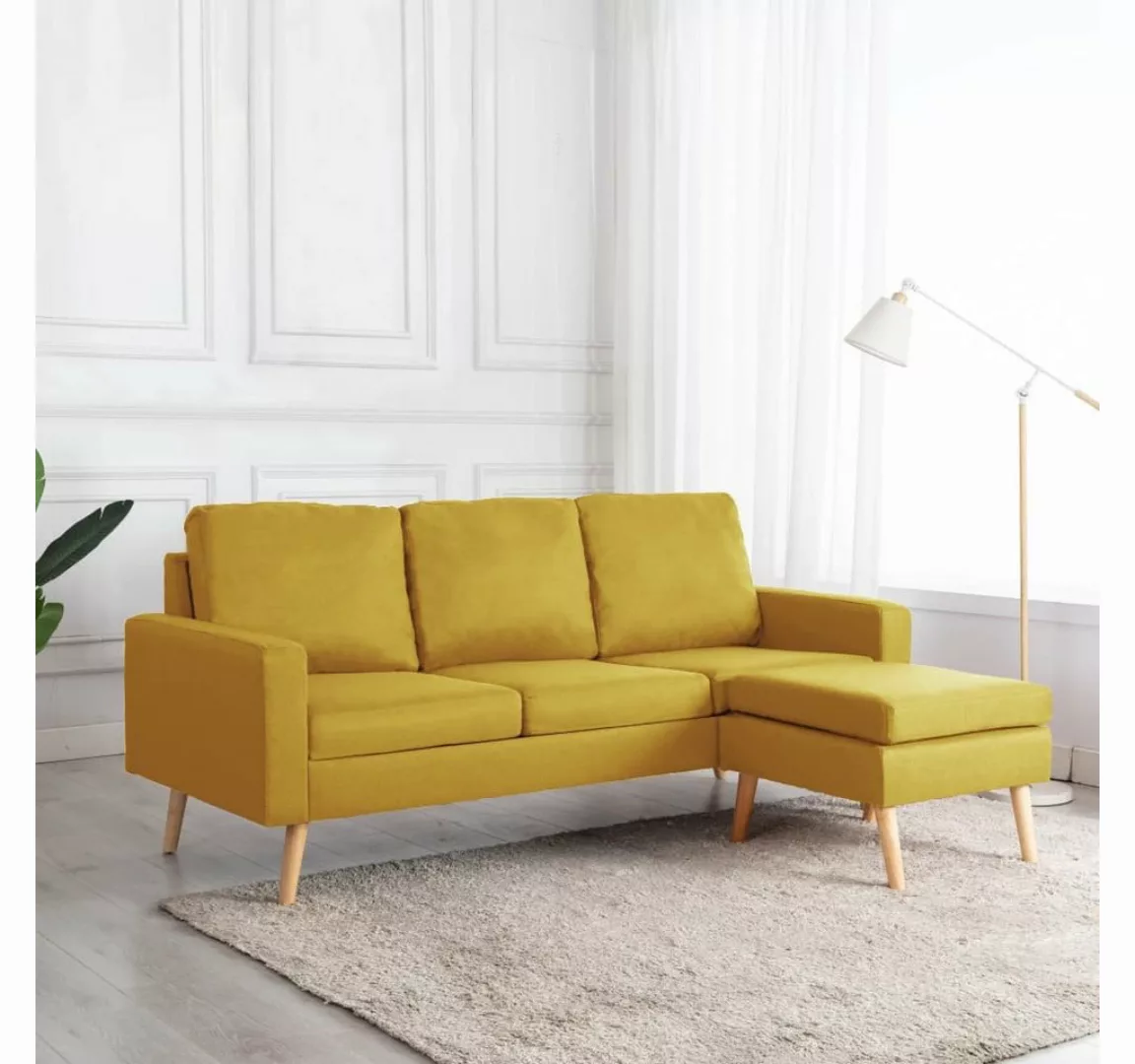 vidaXL Sofa aus Stoff in Gelb, B/H: 184x82 cm günstig online kaufen