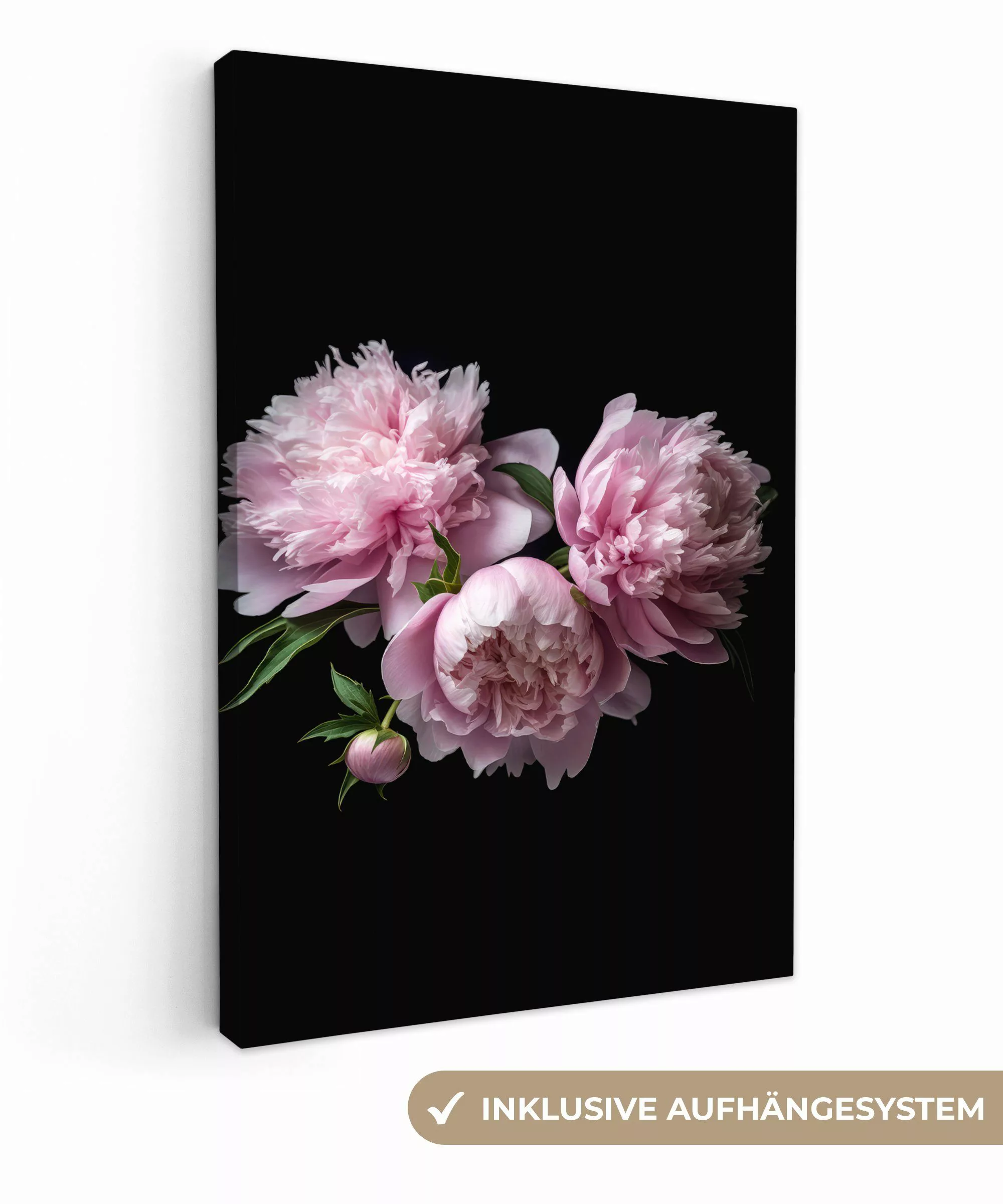 OneMillionCanvasses® Leinwandbild Pfingstrose - Rosa - günstig online kaufen