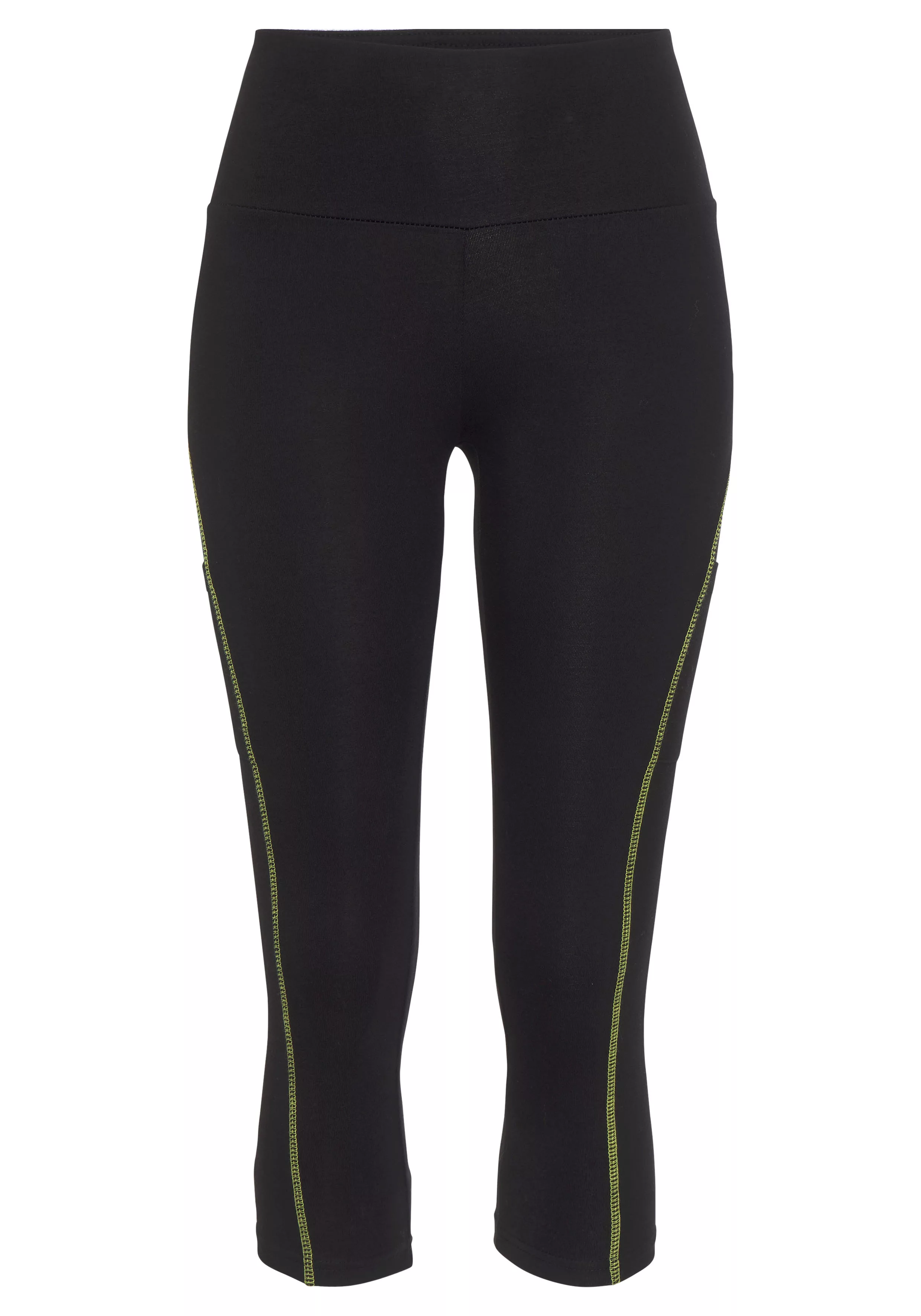 LASCANA ACTIVE Caprileggings "-Sporthose", mit Kontrastnähten und breitem B günstig online kaufen