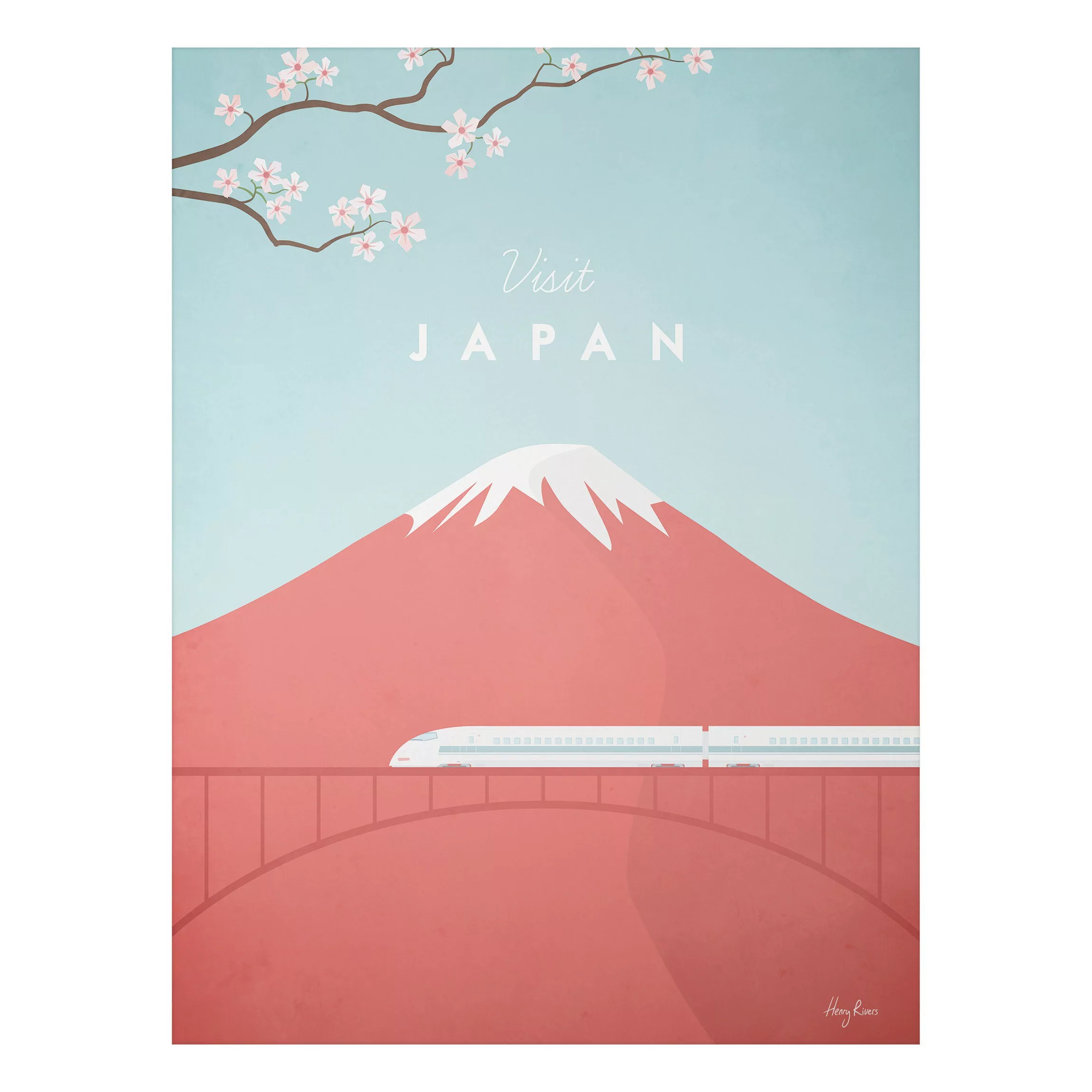 Alu-Dibond Bild Blumen - Hochformat 3:4 Reiseposter - Japan günstig online kaufen