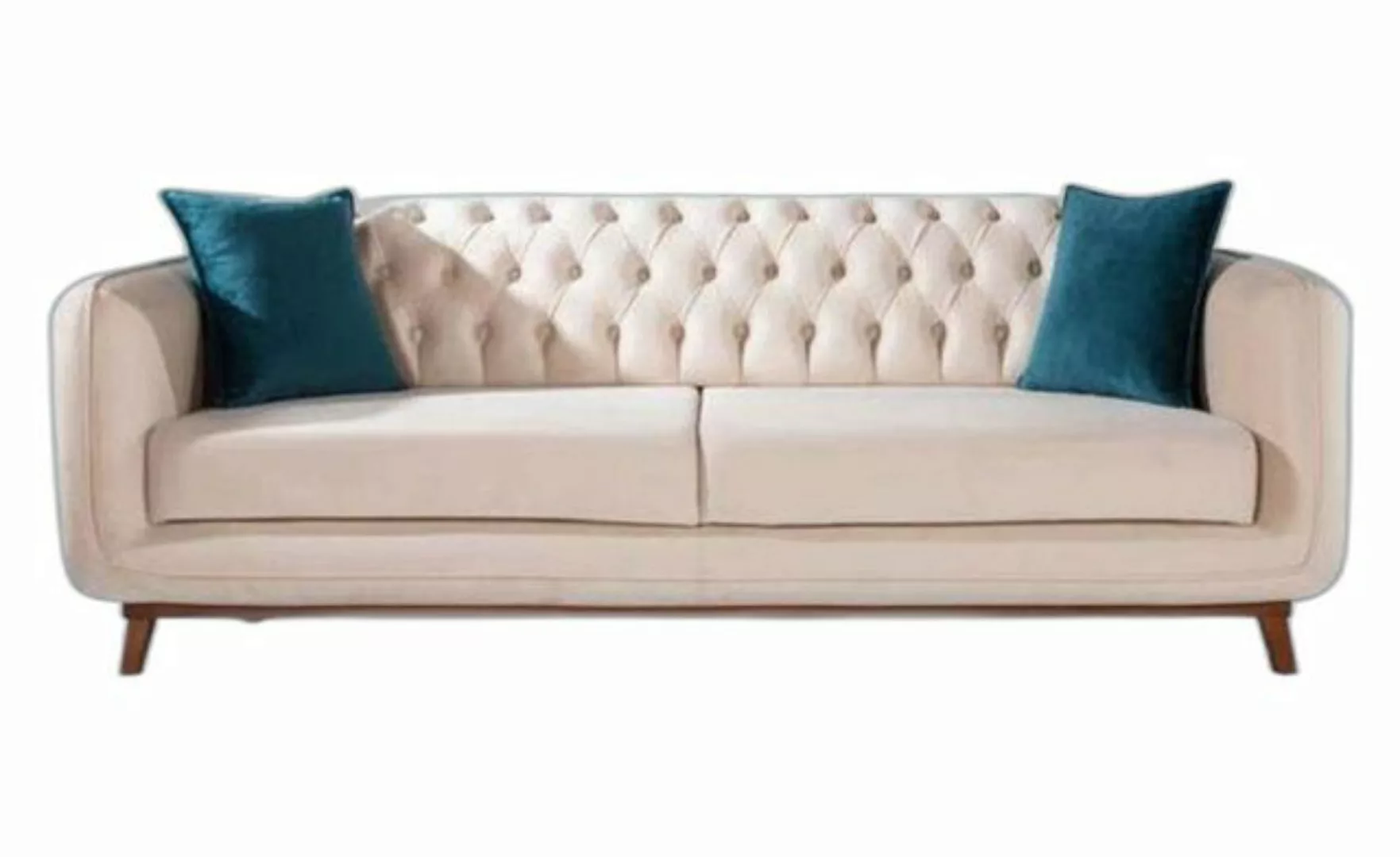 Xlmoebel Sofa Drei-Sitzer Sofaeinheit 3-teilige gepolsterte Couchtextilsofa günstig online kaufen