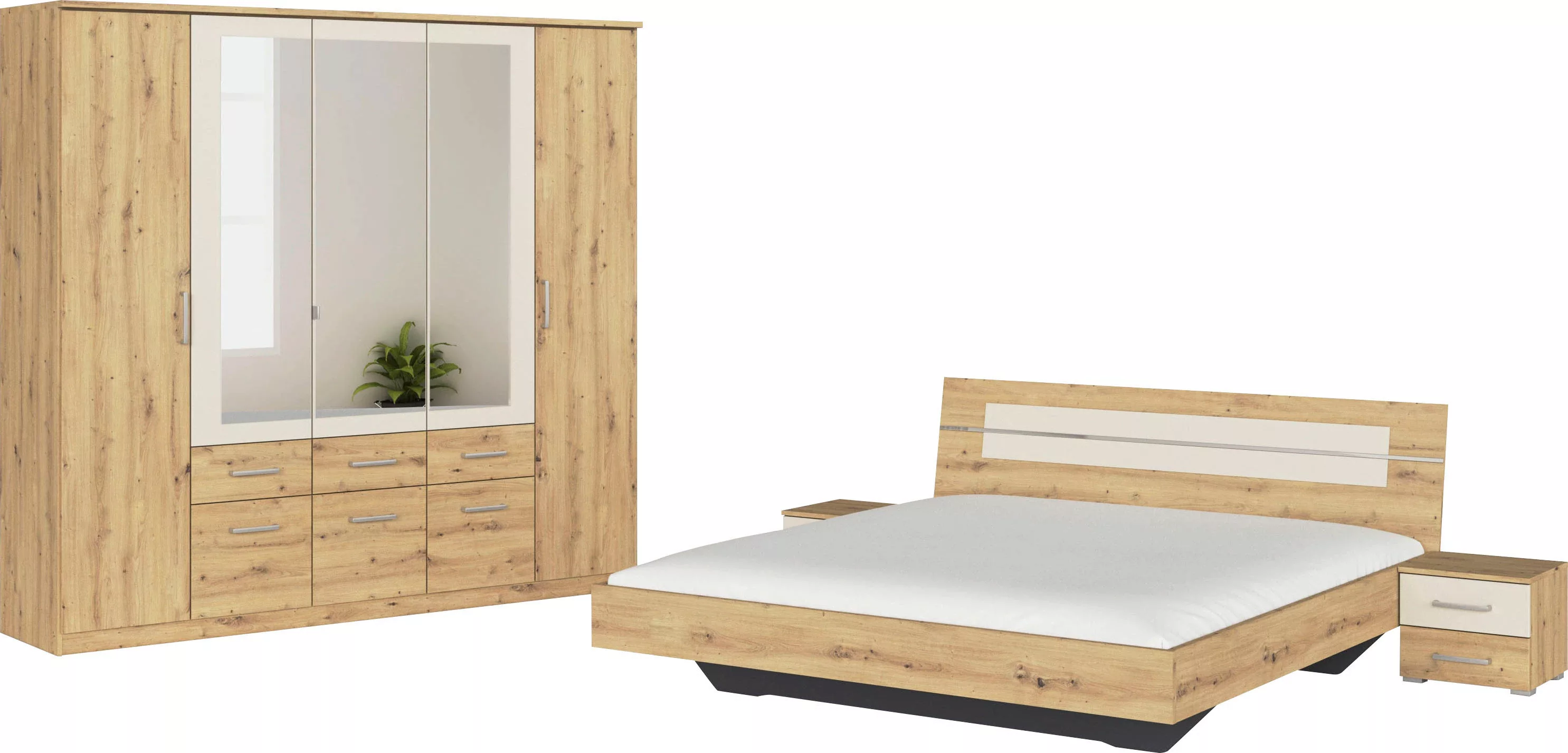 rauch Schlafzimmer-Set "Komplettschlafzimmer Schlafzimmer BURANO mit Schran günstig online kaufen