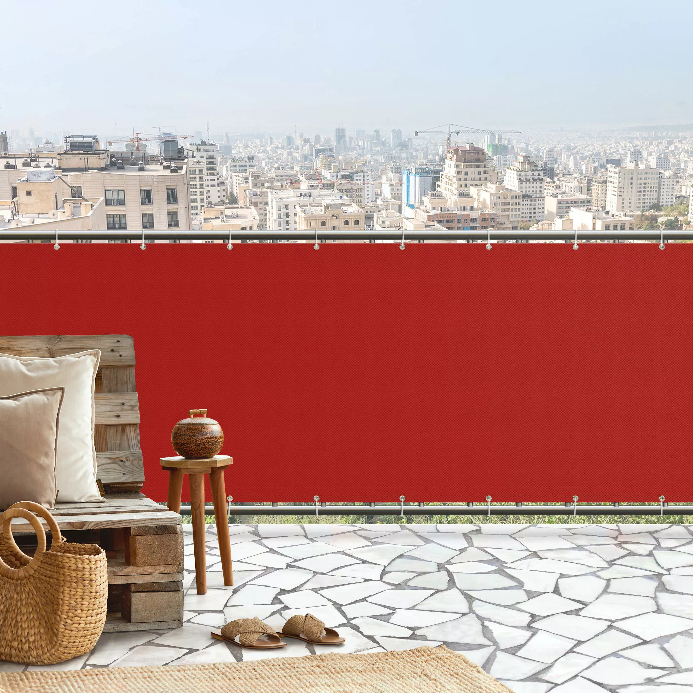 Balkon Sichtschutz Rot günstig online kaufen