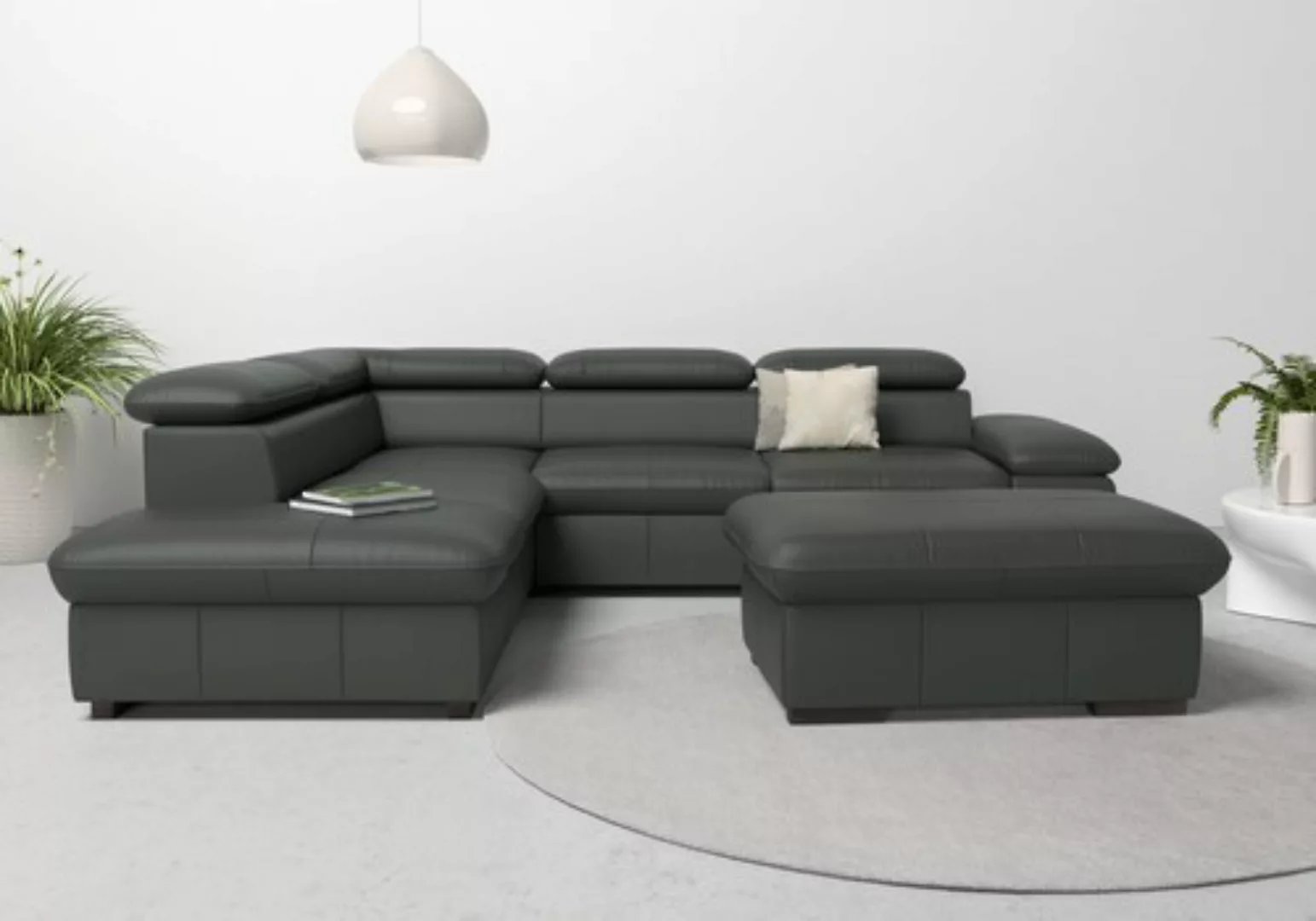 Home affaire Ecksofa »Alberto L-Form«, mit Kopfteilverstellung, wahlweise m günstig online kaufen