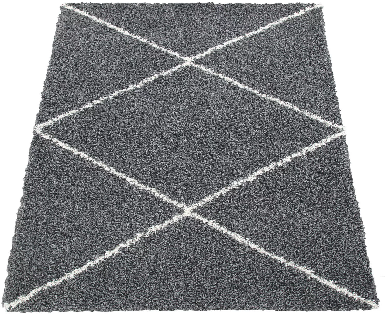 Paco Home Hochflor-Teppich »Kalmar 442«, rechteckig, 40 mm Höhe, Scandi Des günstig online kaufen