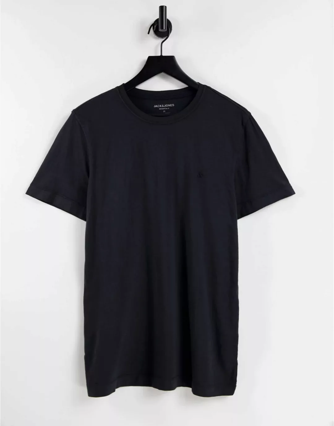 Jack & Jones – Überfärbtes T-Shirt in Schwarz günstig online kaufen
