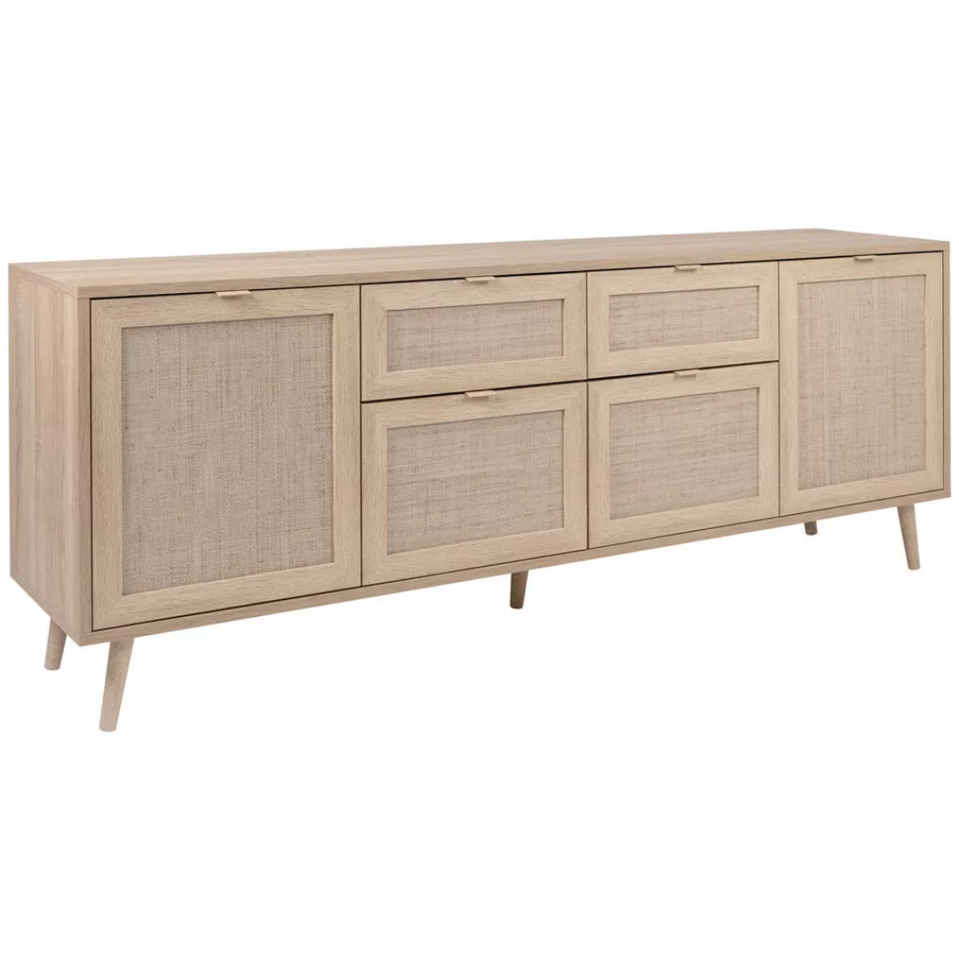 Sideboard  Rafia ¦ holzfarben ¦ Maße (cm): B: 180 H: 71 T: 40 Kommoden & Si günstig online kaufen