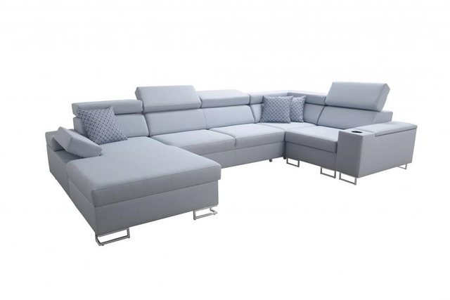 DB-Möbel Schlafsofa U-förmiges "ALPHA" Stoff Alova - MADE IN GERMANY, Möbel günstig online kaufen