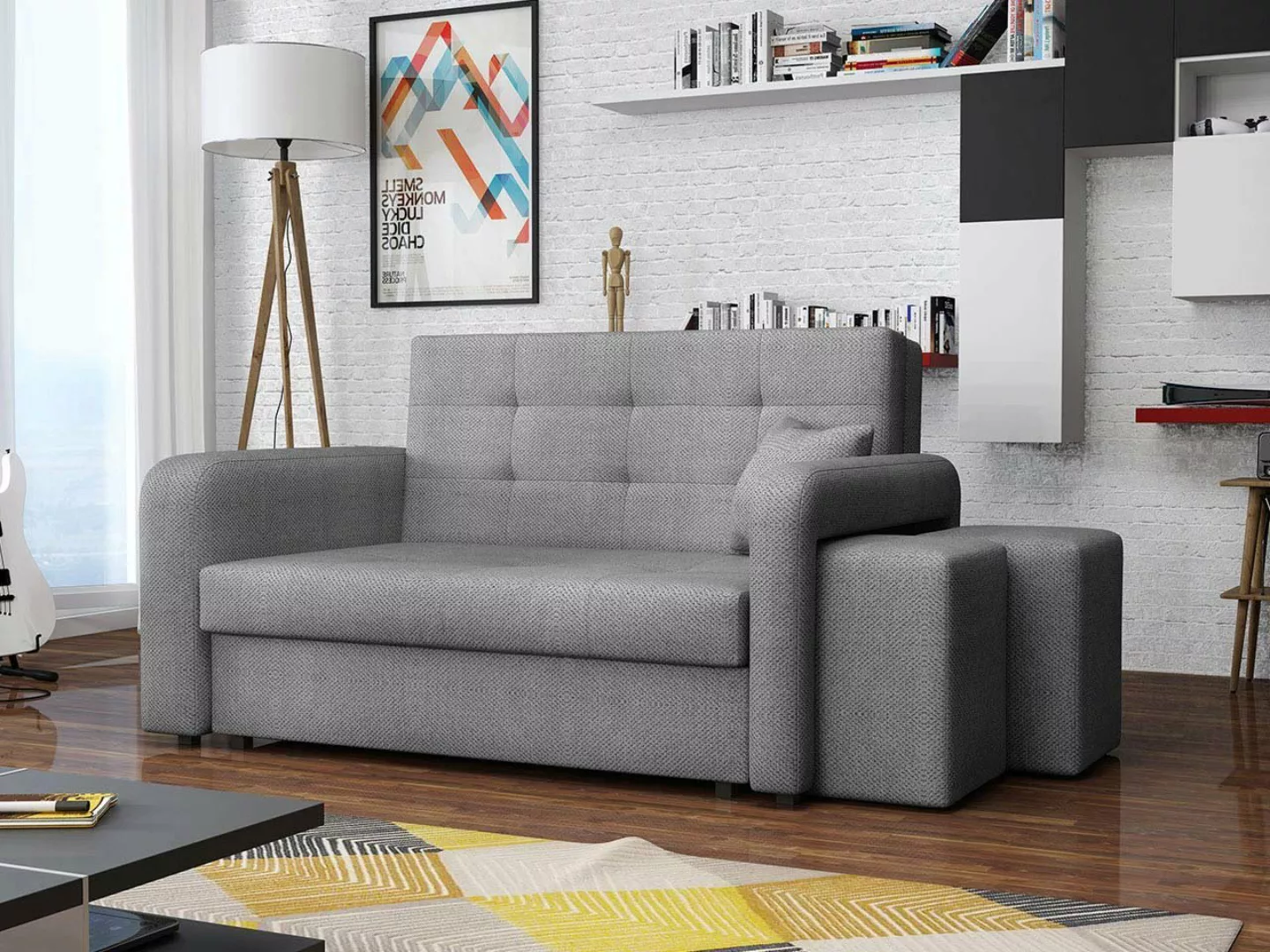 MIRJAN24 Schlafsofa Viva Home II, mit Polsterhocker (2 Stück), 2 Sitzer, mi günstig online kaufen