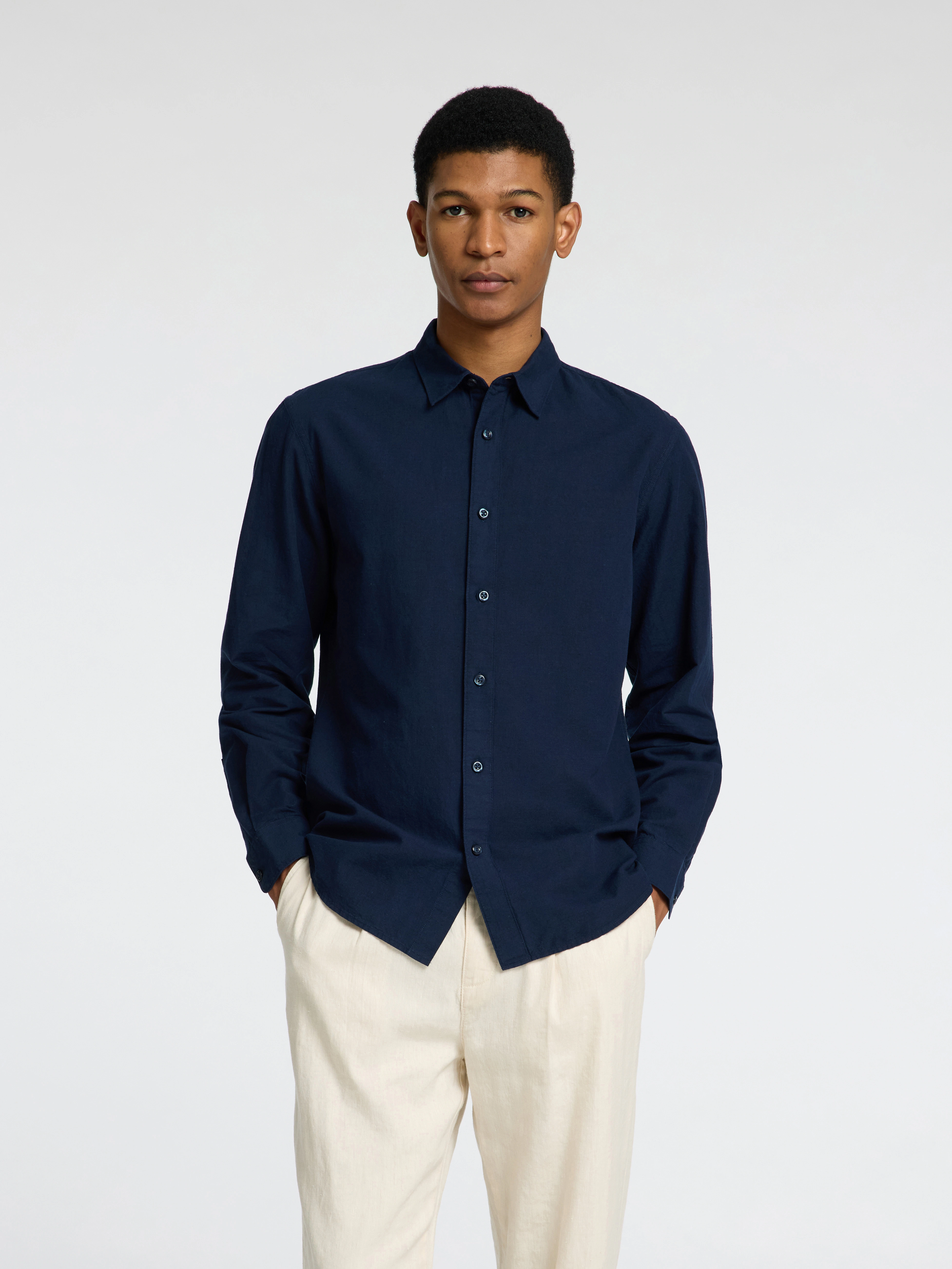 SELECTED HOMME Leinenhemd "SLHSLIMNEW-LINEN SHIRT LS NOOS", unifarben günstig online kaufen