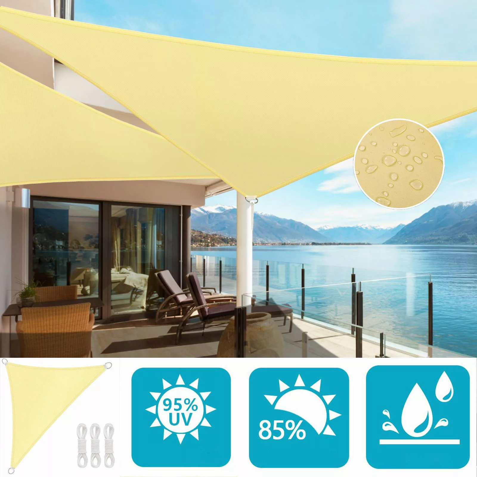 Sunicol Sonnensegel Wasserdicht Sonnensegel, mit UV günstig online kaufen