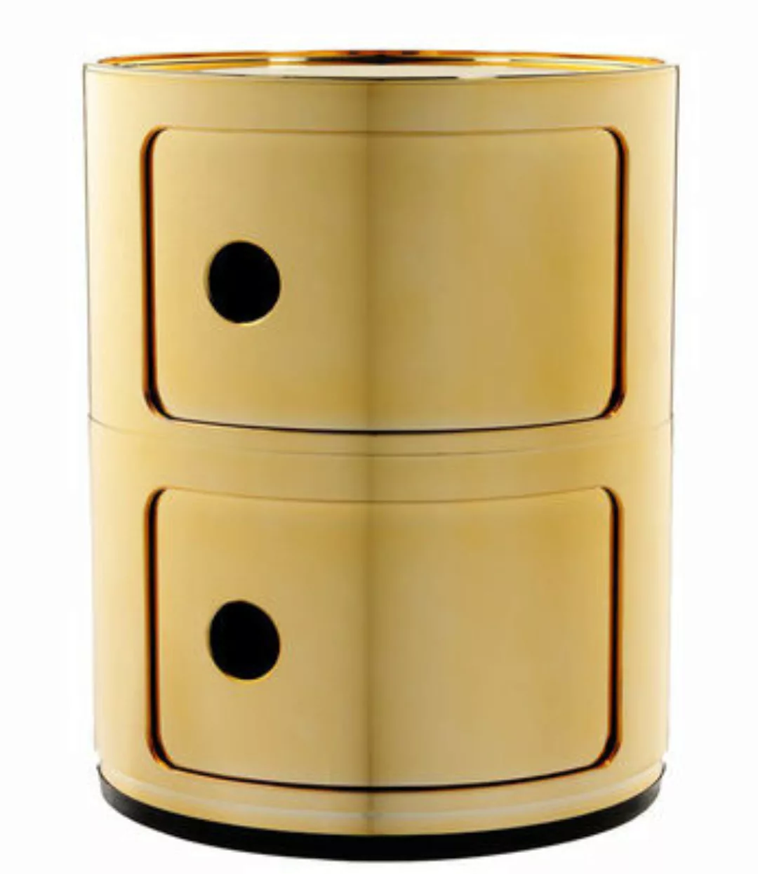 Kartell - Componibili 2 Metallic Container - gold/glänzend/H 40cm/ Ø 32cm günstig online kaufen