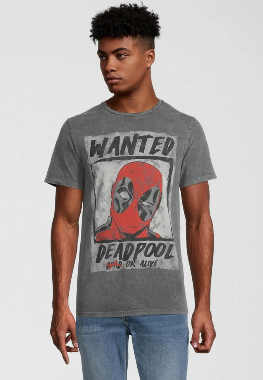 Recovered T-Shirt Marvel Deadpool Wanted Poster GOTS zertifizierte Bio-Baum günstig online kaufen