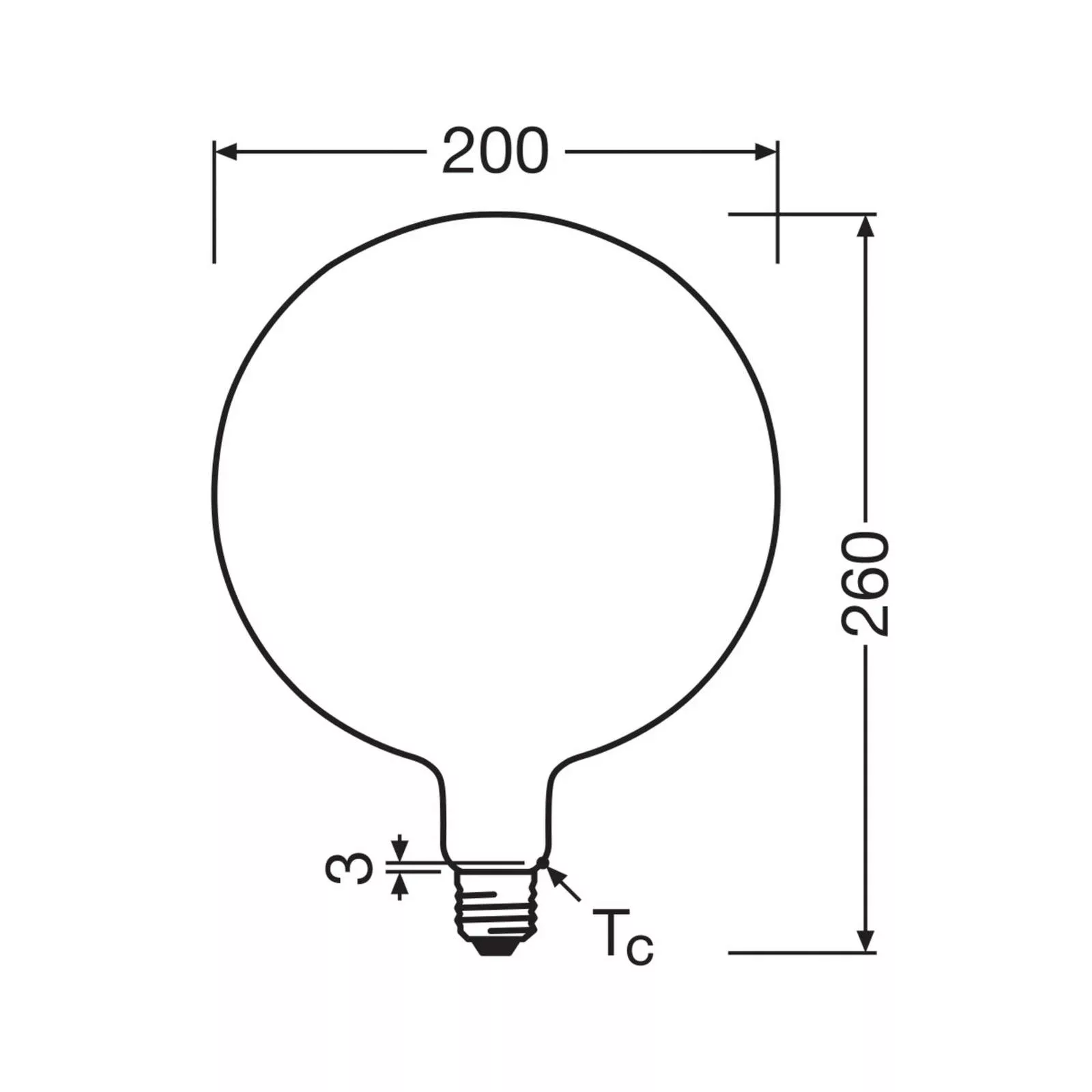 OSRAM LED Vintage 1906 Big Globe E27 7,3W 2700K matt dimmbar günstig online kaufen