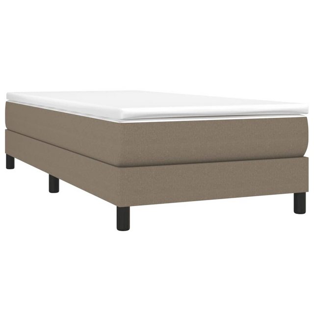 vidaXL Bett Boxspringbett mit Matratze Taupe 90x190 cm Stoff günstig online kaufen