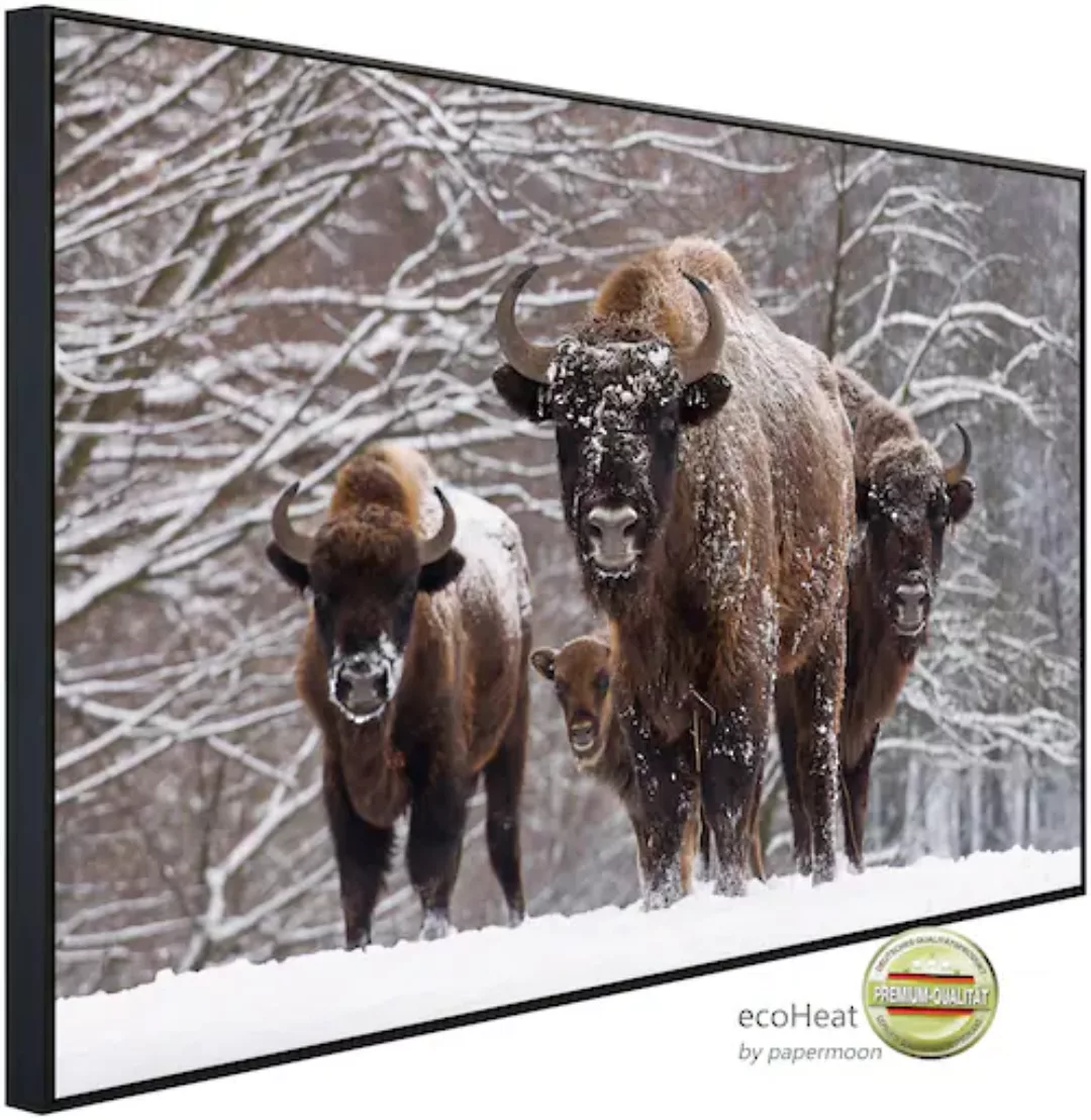 Papermoon Infrarotheizung »Büffel im Schnee«, sehr angenehme Strahlungswärm günstig online kaufen