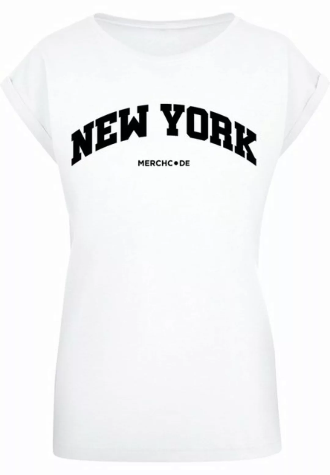 Merchcode T-Shirt Merchcode Damen Ladies New York Wording - T-Shirt (1-tlg) günstig online kaufen