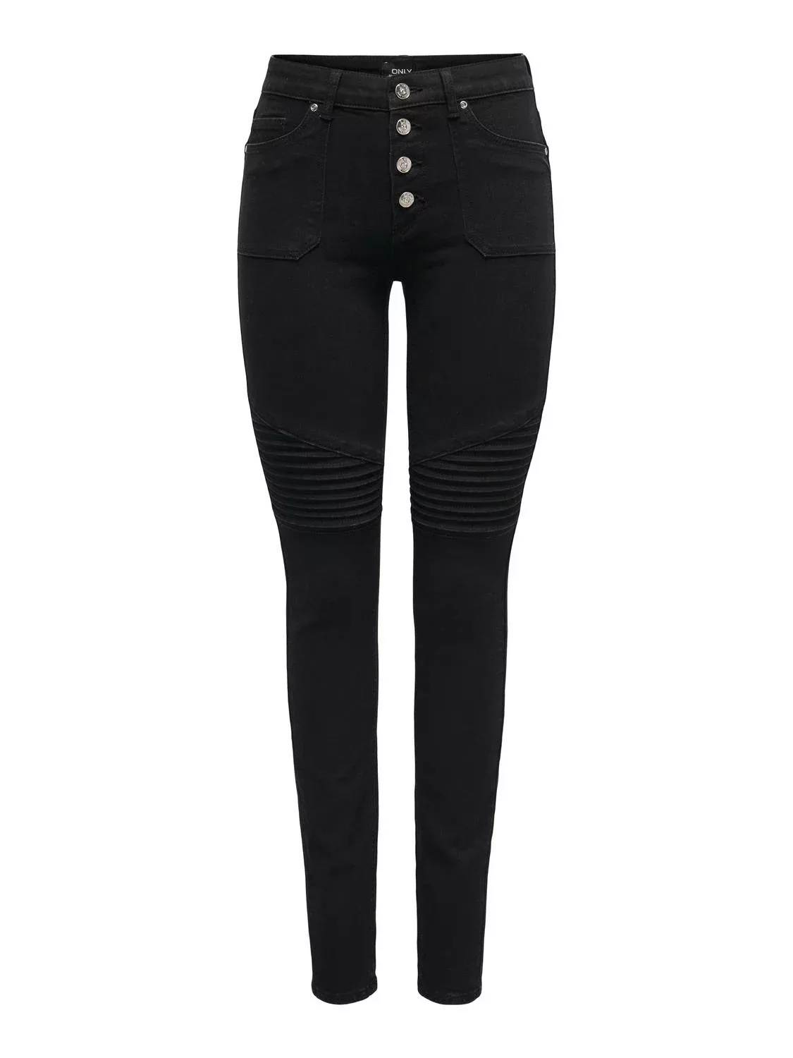 ONLY Skinny-fit-Jeans "ONLHUSH MID WAIST SK POC BIKER PIM DNM", mit Biker D günstig online kaufen