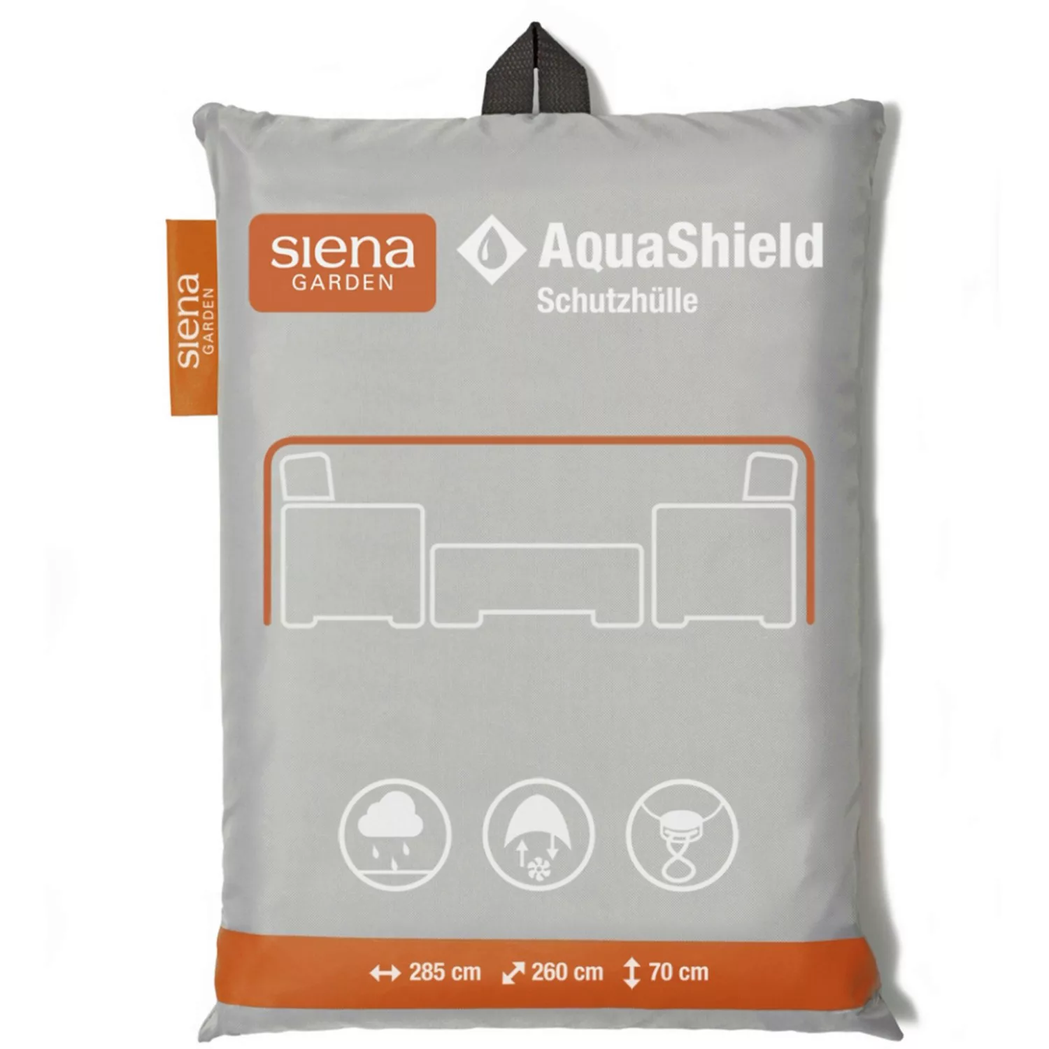 Siena Garden Lounge-Schutzhülle AquaShield Hellgrau 285 cm x 260 cm x 70 cm günstig online kaufen