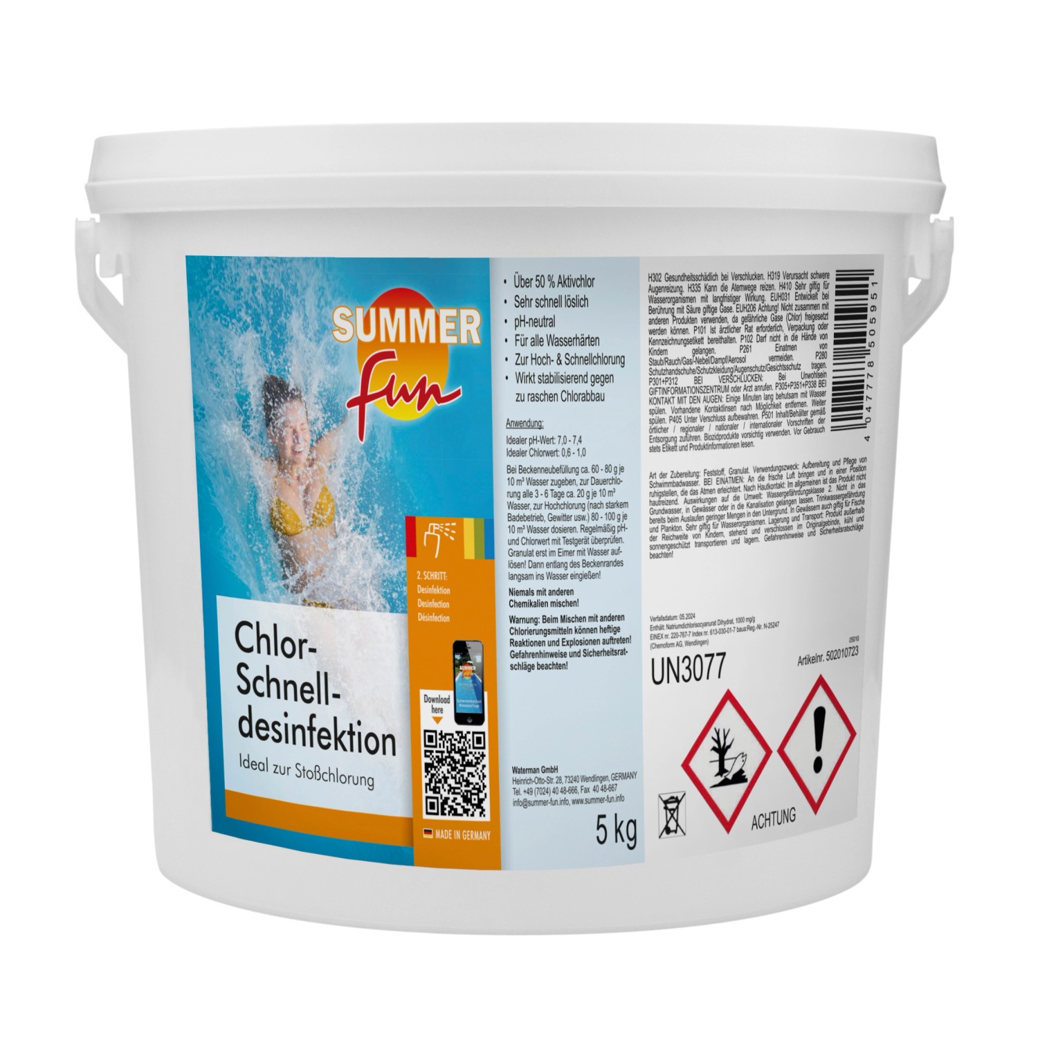 Summer Fun Chlor-Schnell-Desinfektion 5 kg für Stoßchlorungen günstig online kaufen