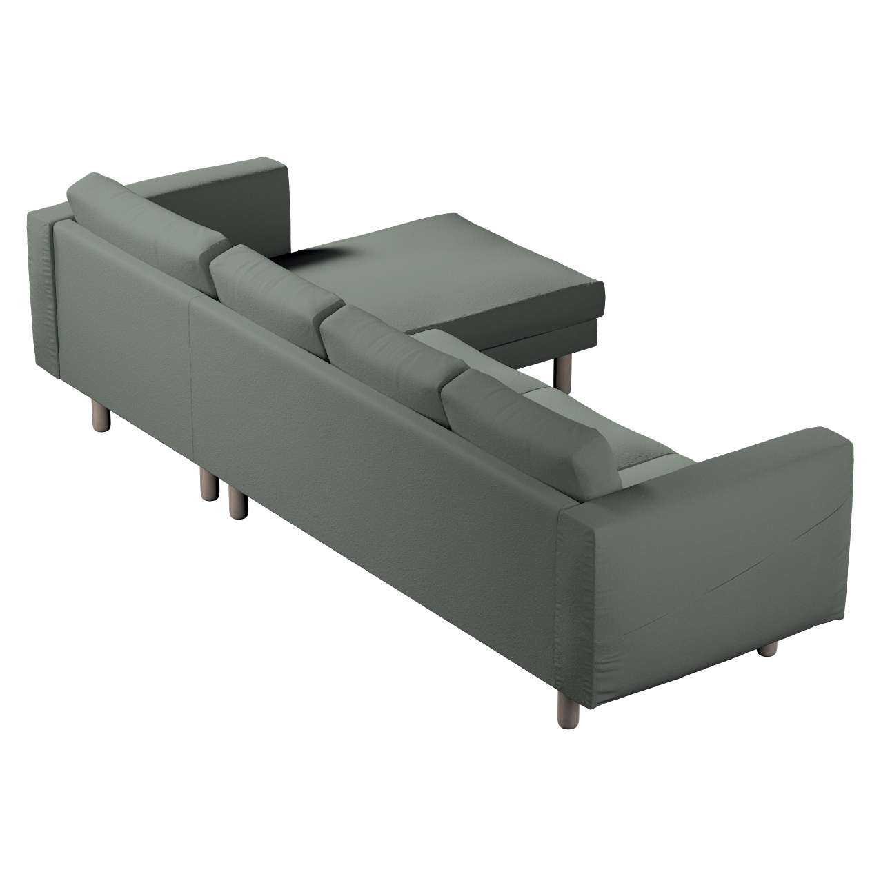 Bezug für Norsborg 4-Sitzer Sofa mit Recamiere, grün, Norsborg Bezug für 4- günstig online kaufen