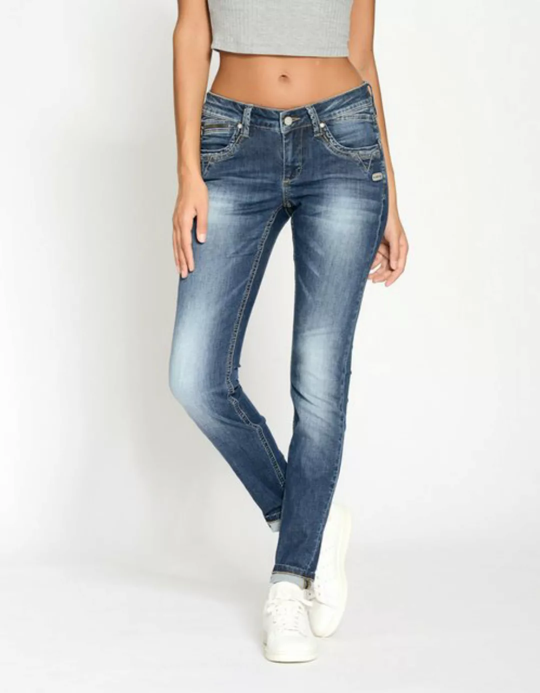 GANG Skinny-fit-Jeans 94NIKITA mit Zipper-Detail an der Coinpocket günstig online kaufen