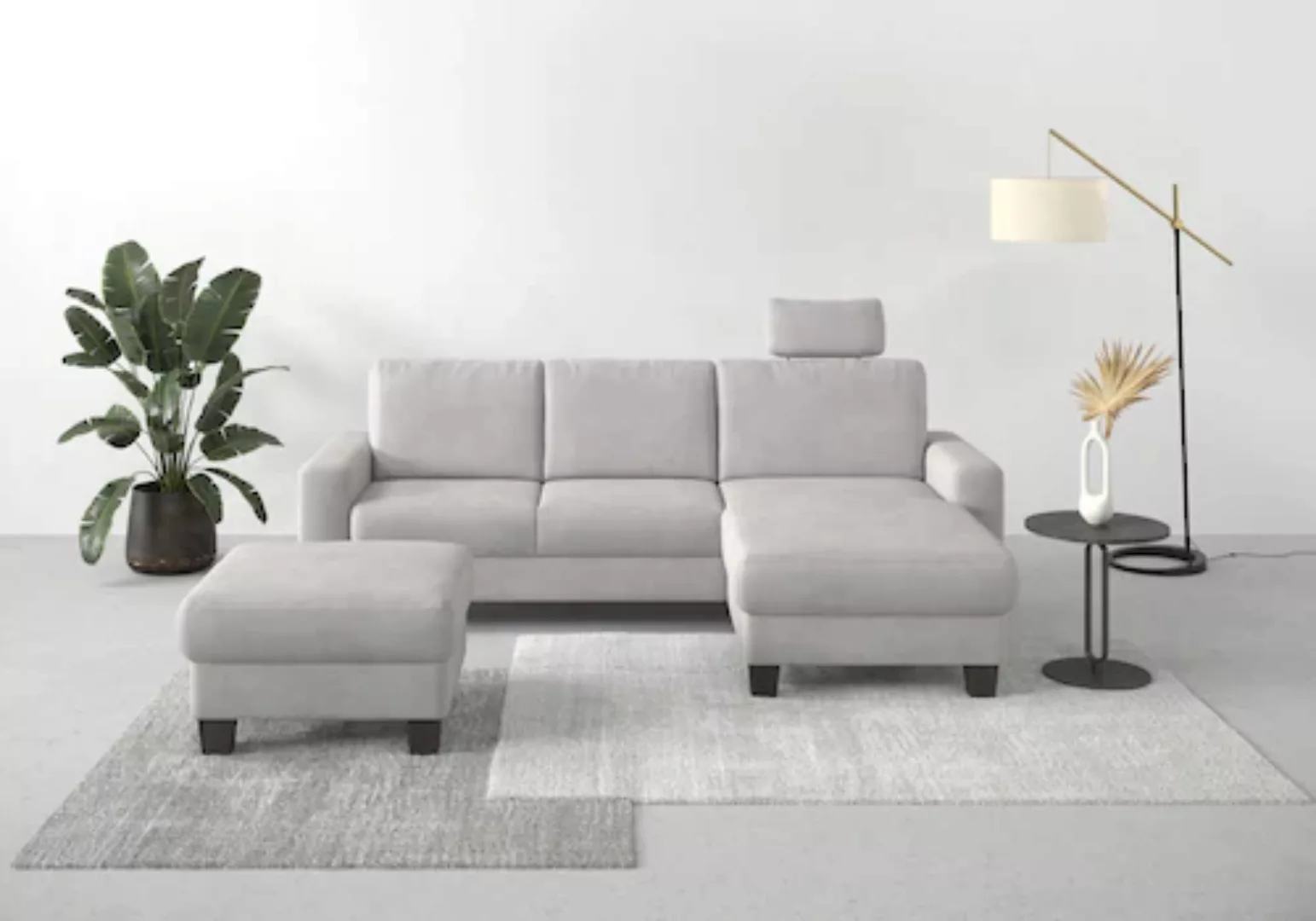 Home affaire Ecksofa »Summer L-Form«, mit Recamiere, mit oder ohne Bettfunk günstig online kaufen