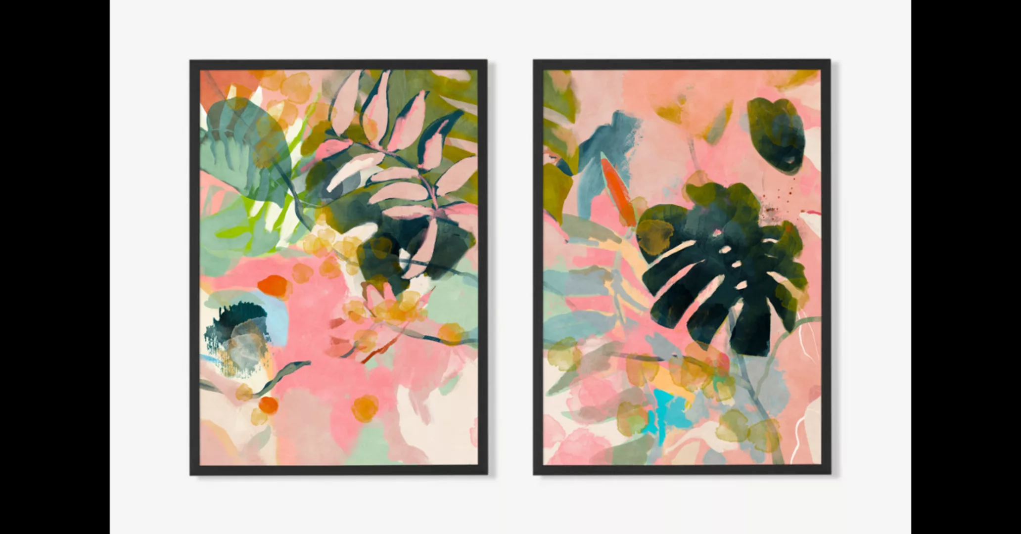 Tropical Summer, 2 x gerahmte Kunstdrucke von Ana Rut Bre (A3) - MADE.com günstig online kaufen