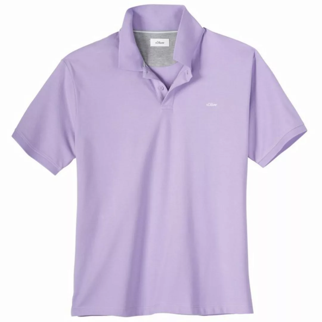 s.Oliver Poloshirt Große Größen Herren Basic Poloshirt flieder s.Oliver günstig online kaufen