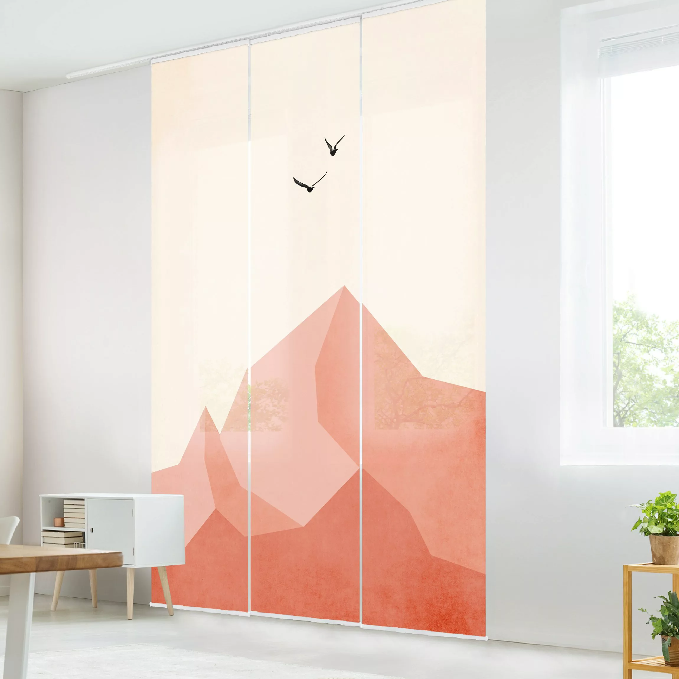 Schiebegardine Zugspitze in Rosa Färbung günstig online kaufen