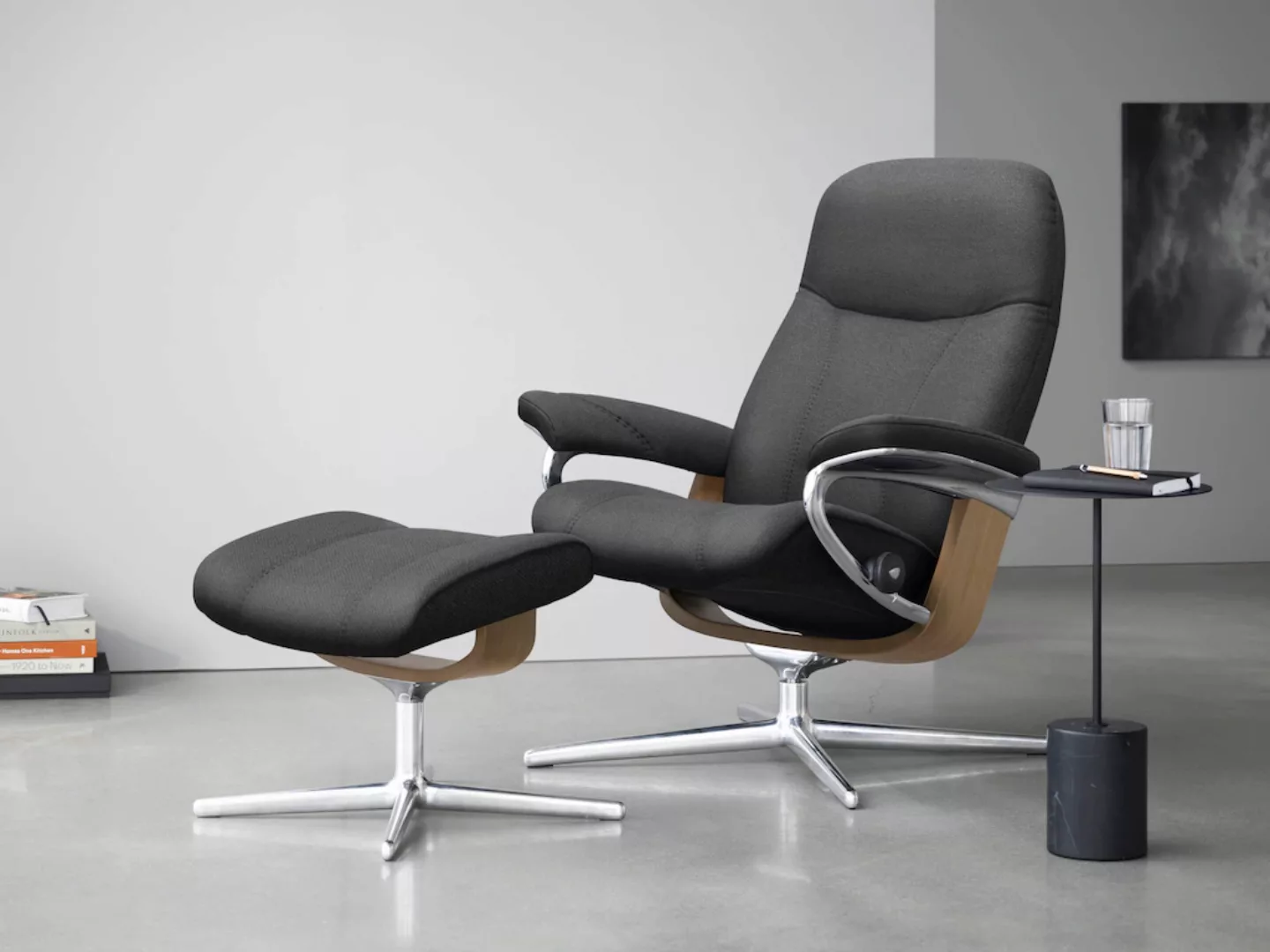 Stressless Relaxsessel "Consul", mit Cross Base, Größe S, M & L, Holzakzent günstig online kaufen