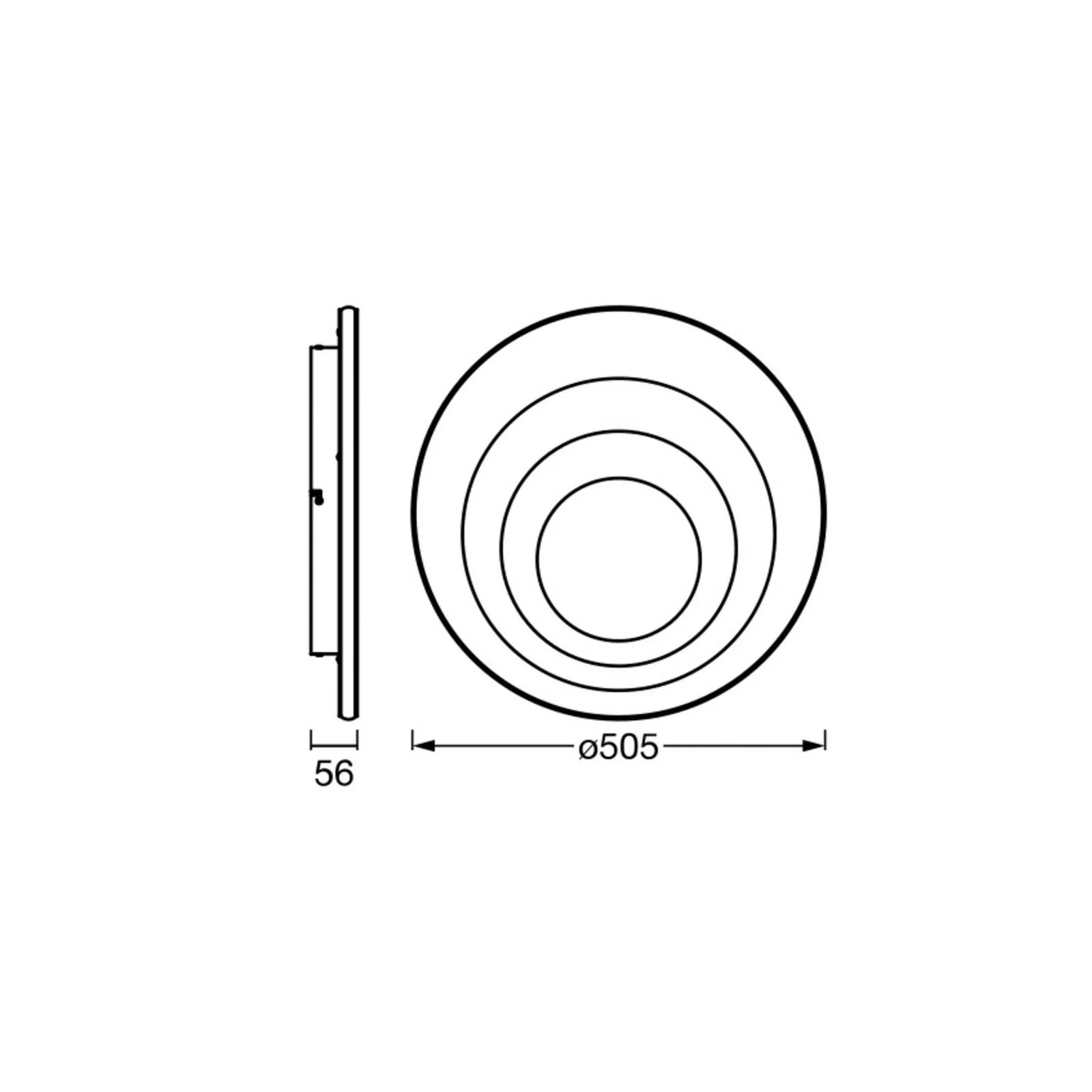OSRAM LED-Deckenlampe ORBIS SPIRAL ROUND, Ø 51 cm, weiß 42 W günstig online kaufen