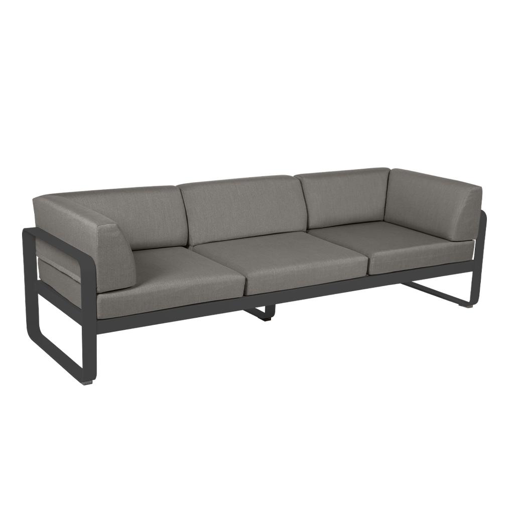 Bellevie 3-Sitzer Club Sofa Outdoor 47 Anthrazit B8 Taupegrau günstig online kaufen