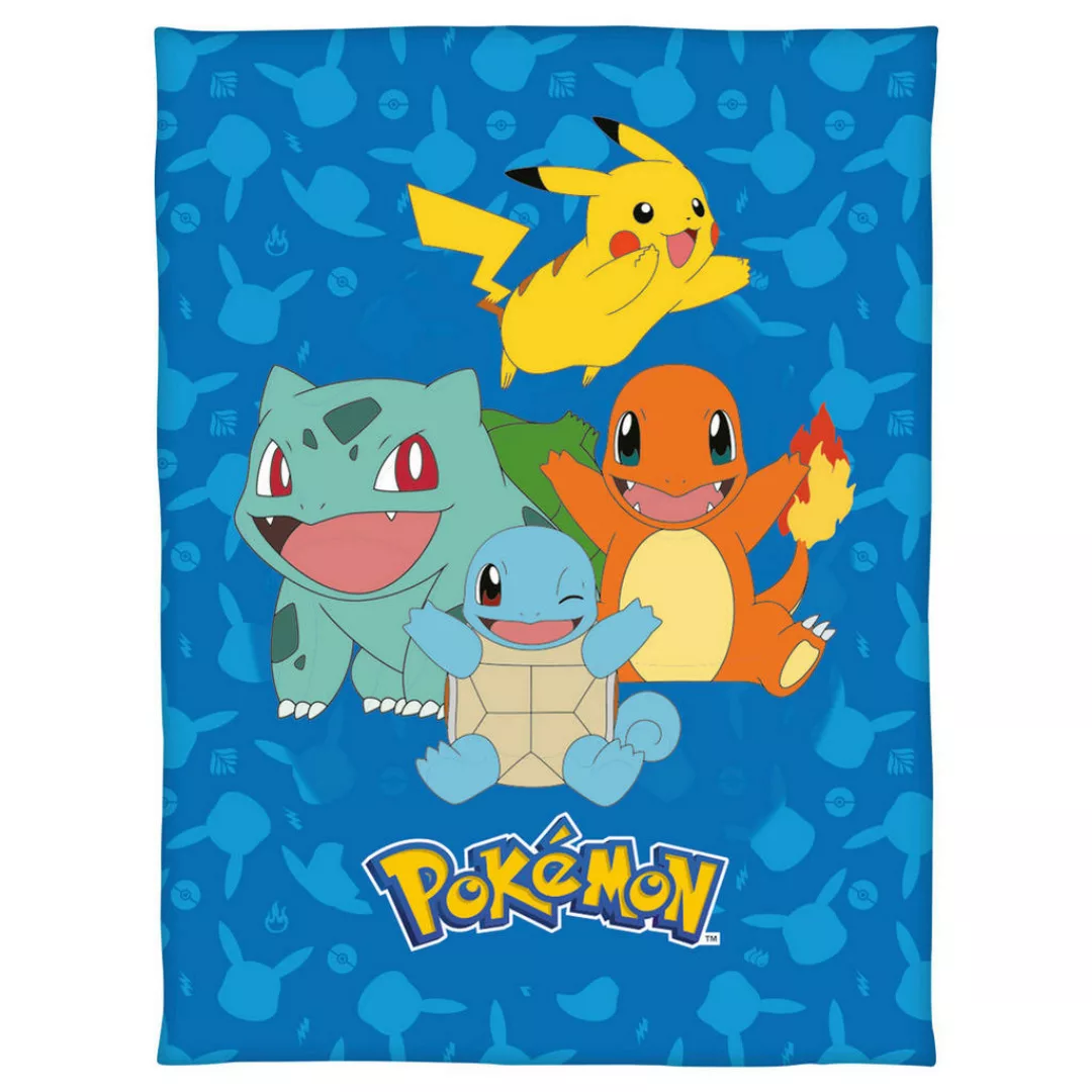 Wohndecke Pokémon Flanell Multi Polyester B/L: ca. 130x160 cm günstig online kaufen