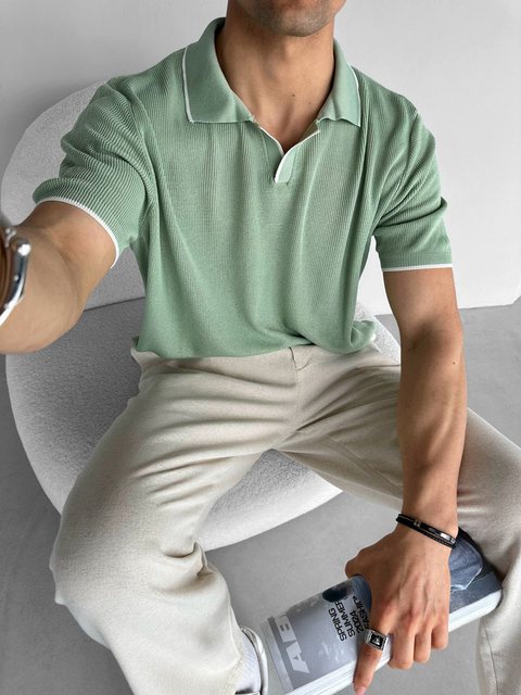 Abluka T-Shirt REGULAR FIT KNIT POLOSHIRT günstig online kaufen