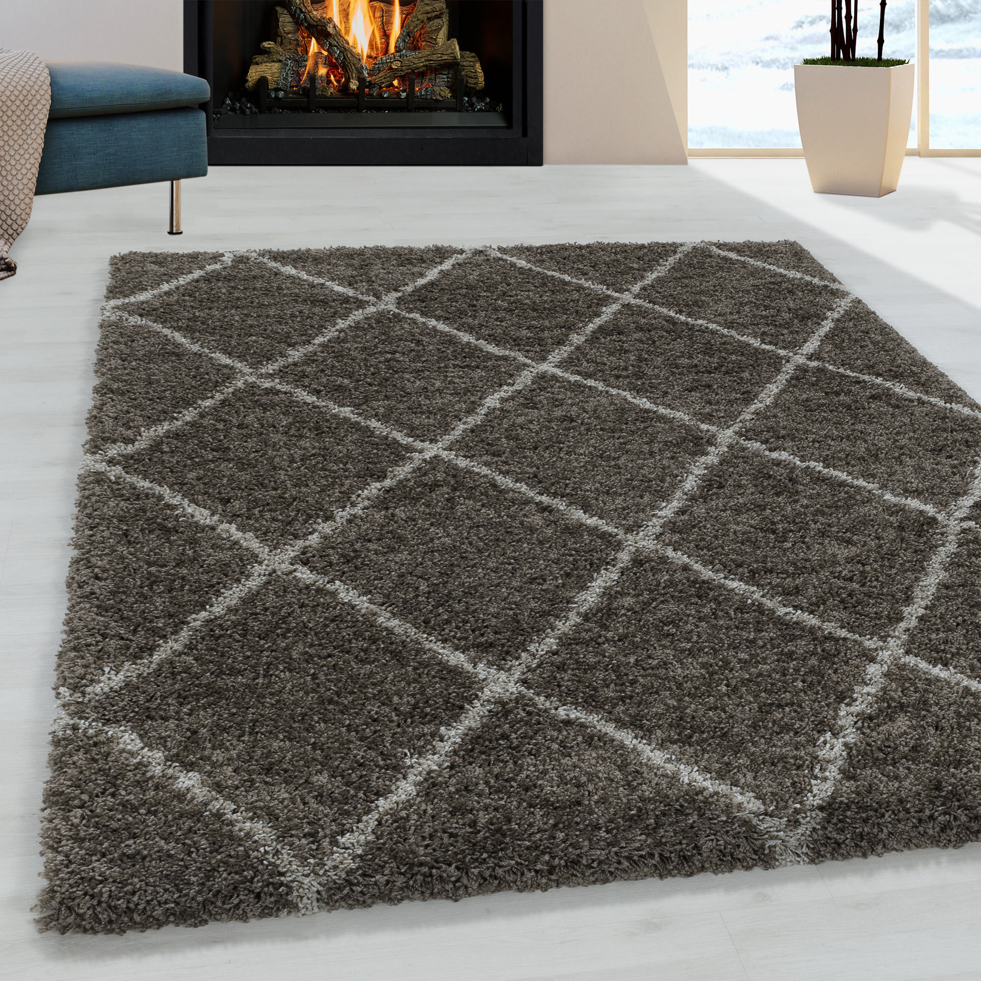 Ayyildiz Teppiche Hochflor-Teppich »ALVOR 3401«, rechteckig, 50 mm Höhe, Sh günstig online kaufen