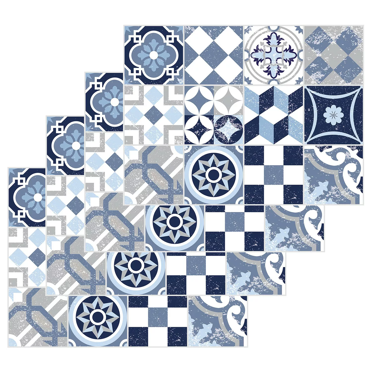 Contento Platzset »Mosaik, blau«, (Set, 4 St.) günstig online kaufen